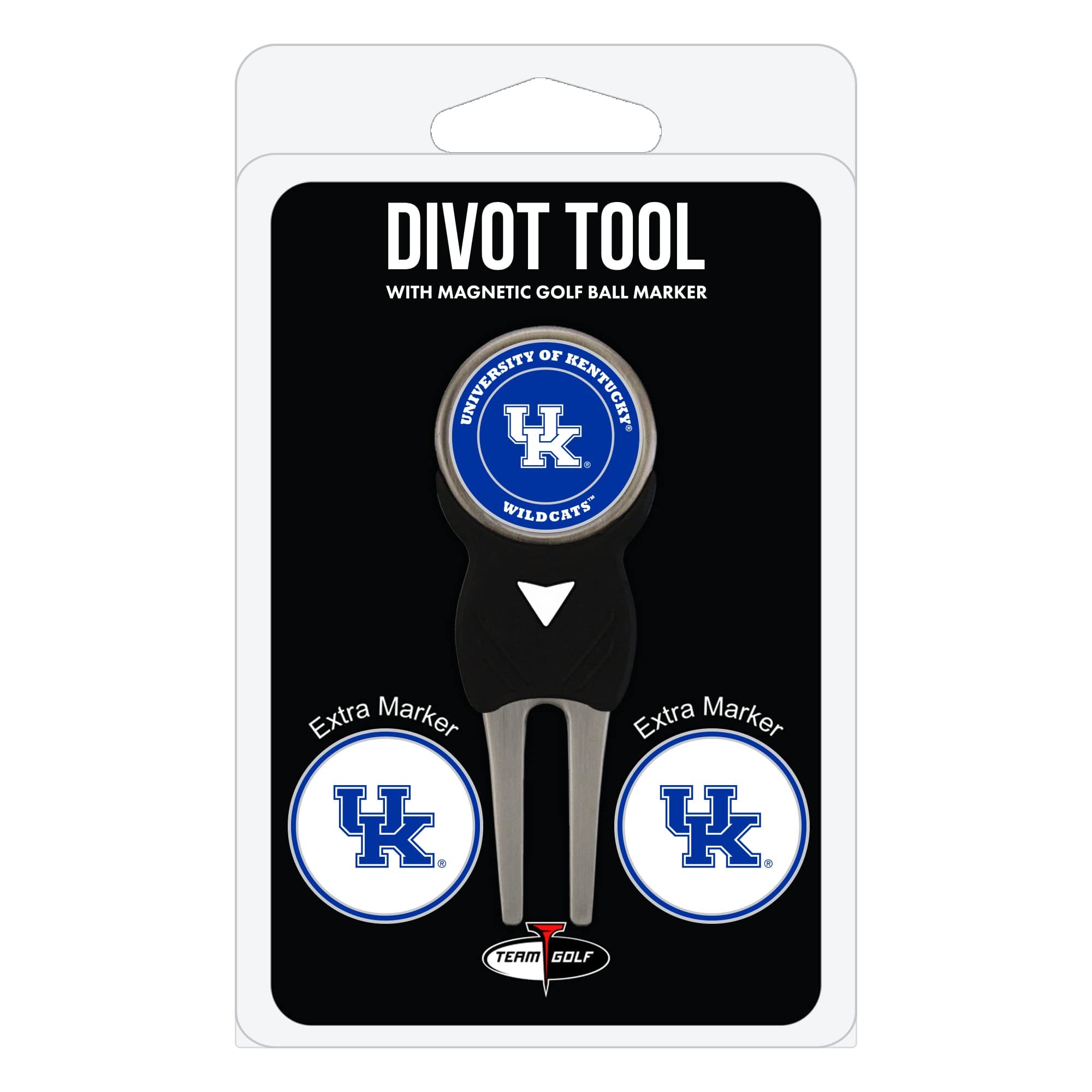Team Golf NCAA Unisex-Adult Team Golf NCAA Divot Tool with 3 Golf Ball Markers Pack, Markers are Removable Magnetic Double-Sided Enamel