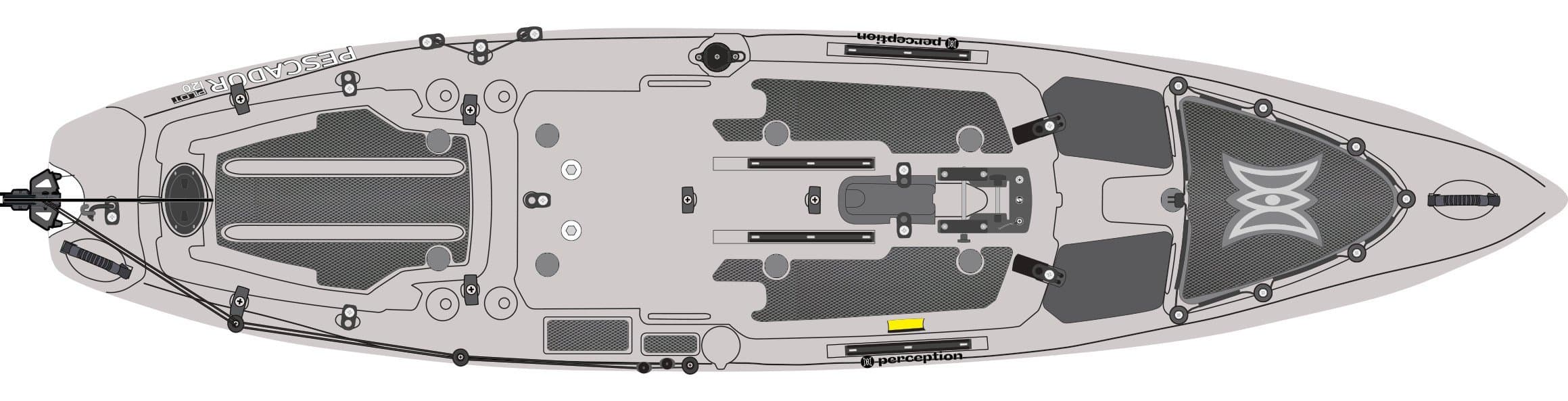 Perception Silent Traction Kit for Pescador Pilot Kayak