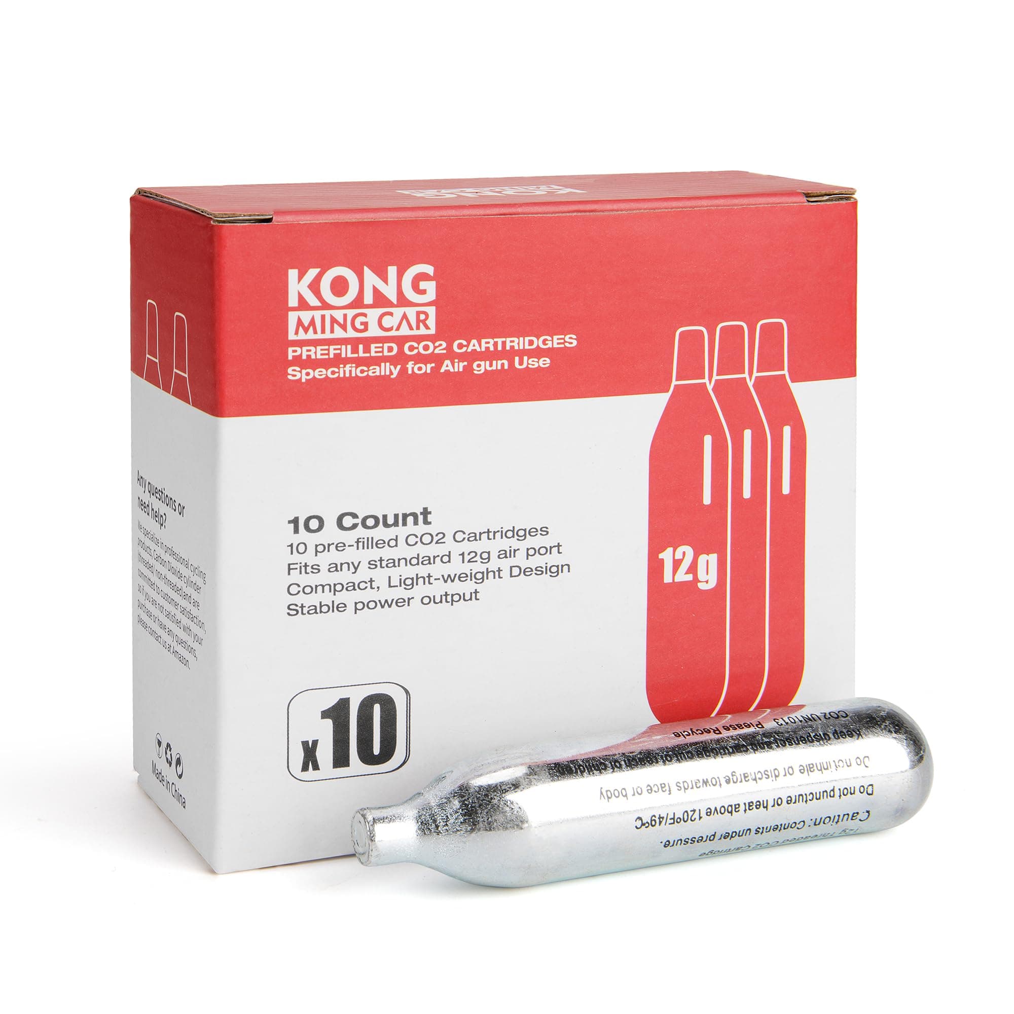 8 Gram / 12 Gram CO2 Cartridges, Non-Threaded,High-Grade CO2 Cylinder CO2 Cartridges for Paintball Guns,Pellet Guns, BB Guns and Airsoft Guns