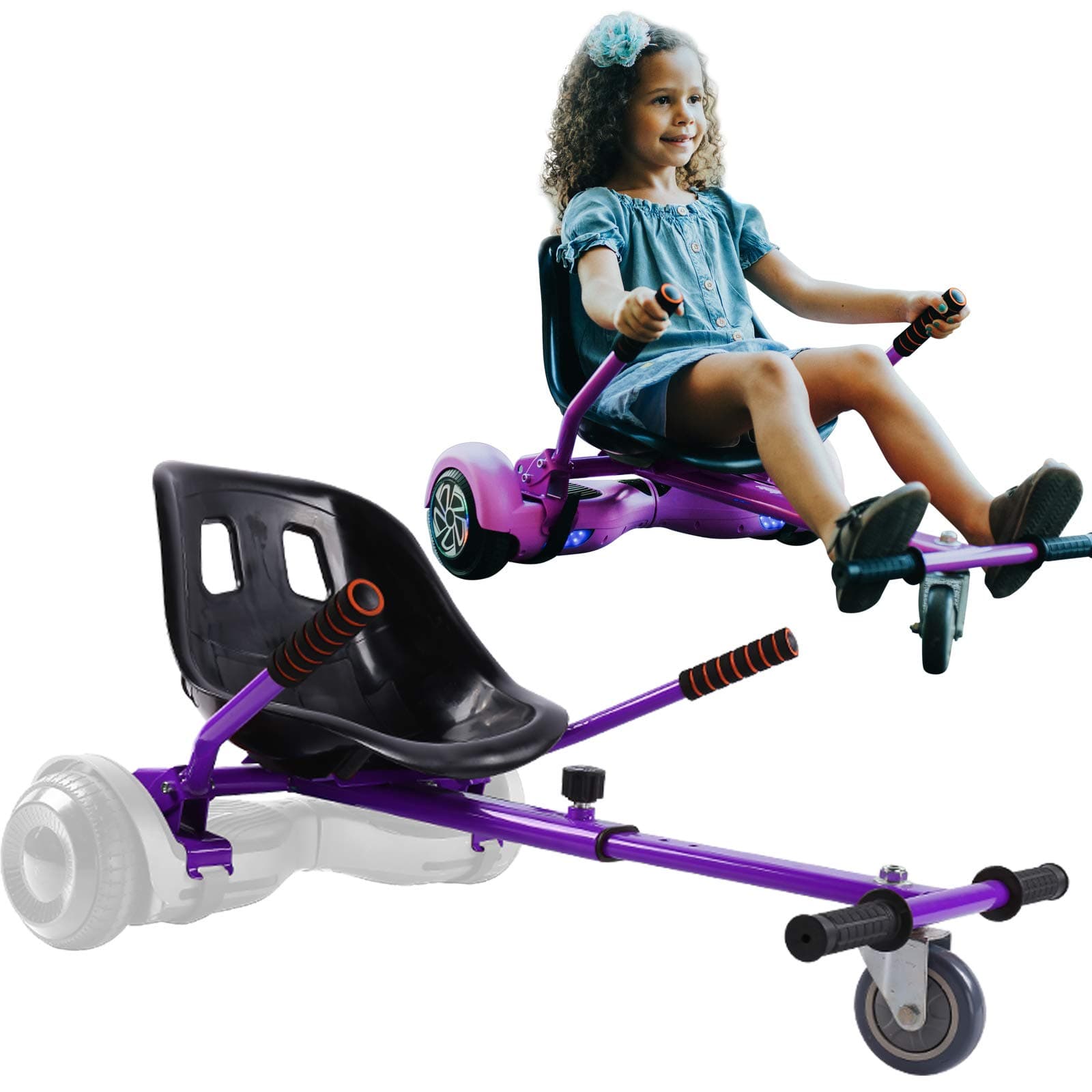 Hoverboard Seat Attachment for 6.5”-10” Hover Board, Buggy Go Kart Conversion Kit, Accessory for Self Balancing Scooter, Hoverboards Go-Cart for Kids or Adults