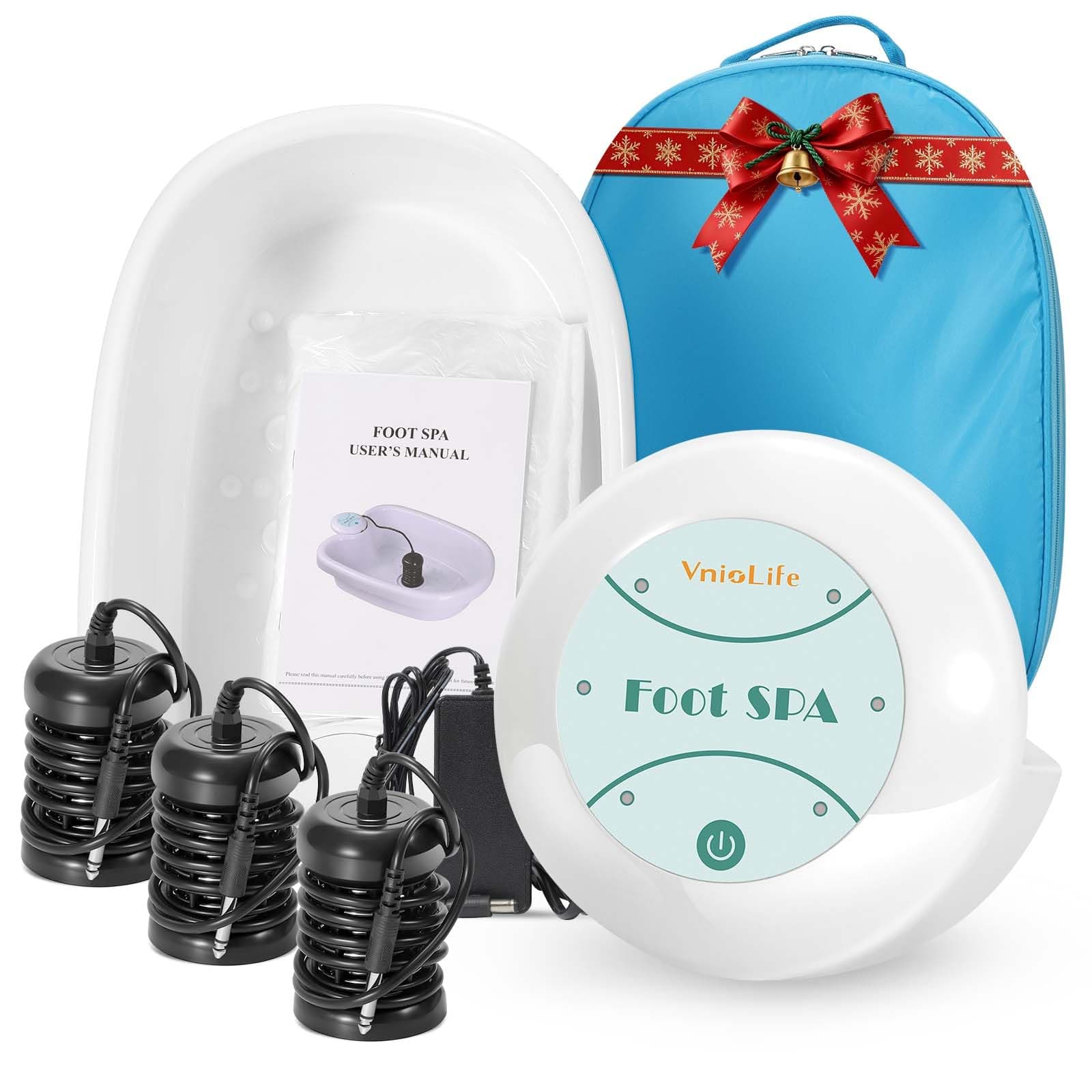 Ionic Foot Bath Detox Machine, Foot Detox Spa, Ionic Foot Cleanse Ion Detox Foot Bath Spa Machine for Home Use Beauty Foot Care (Unit+100Liners+Bag)