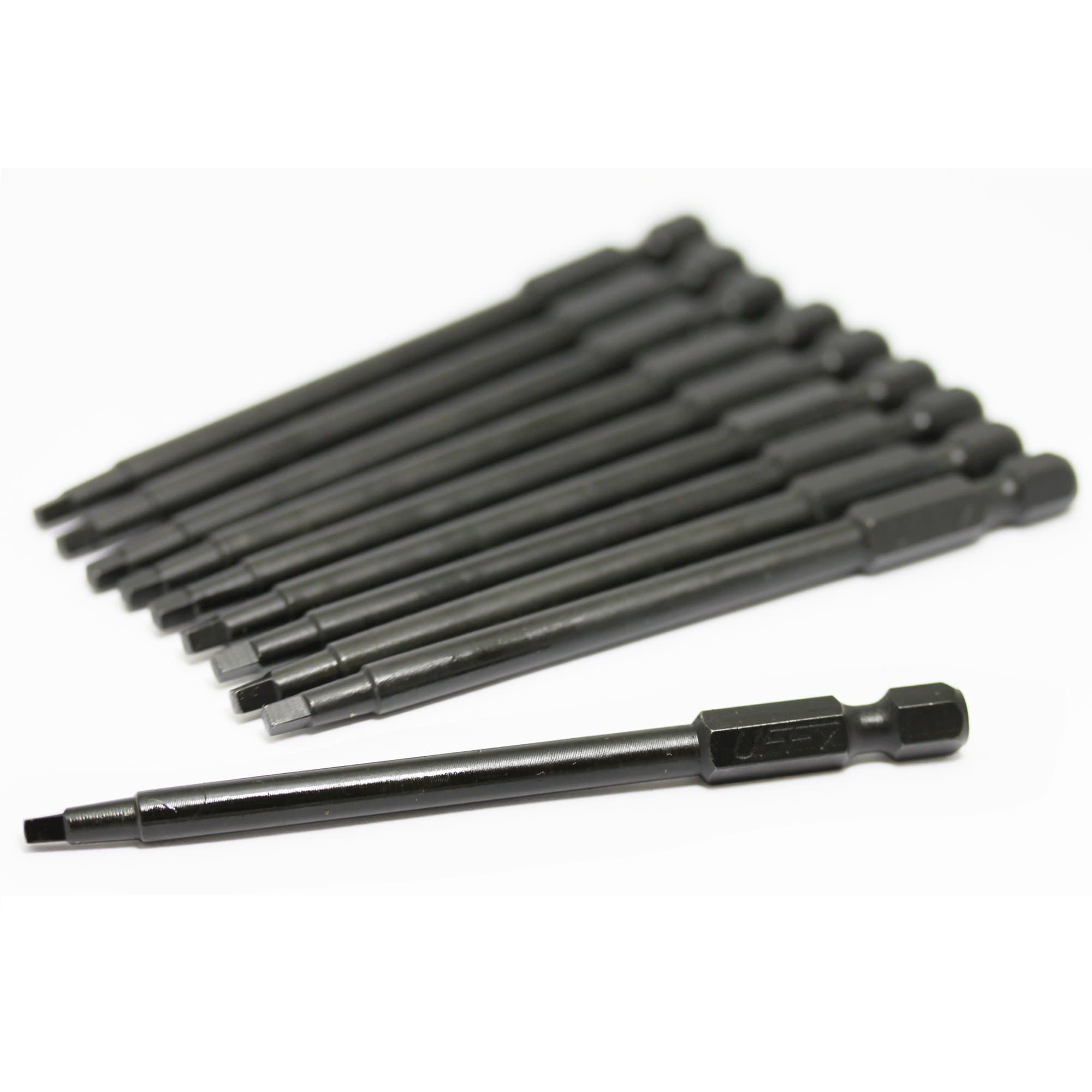 3-1/2" Inch Robertson Square SQ # 1 Power Impact Bit 10 pack 1/4 Hex