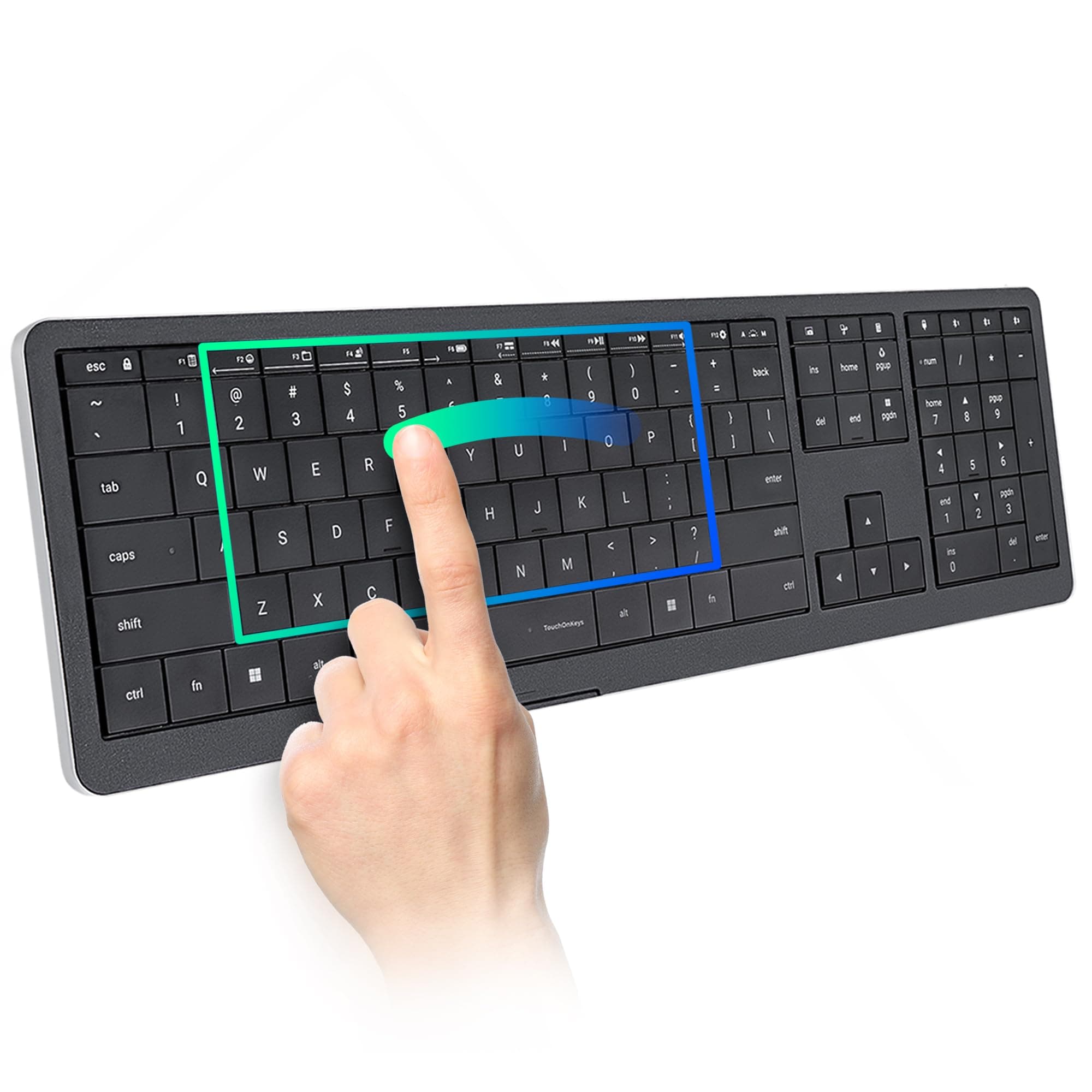 - CLVX 1 Windows | Touch On Keys & Gestures AI Keyboard | Bluetooth & USB-C | Low Profile Silent Scissor Keys | Interactive RGB | Aluminum Chassis | Compatible with Windows/Linux/Android
