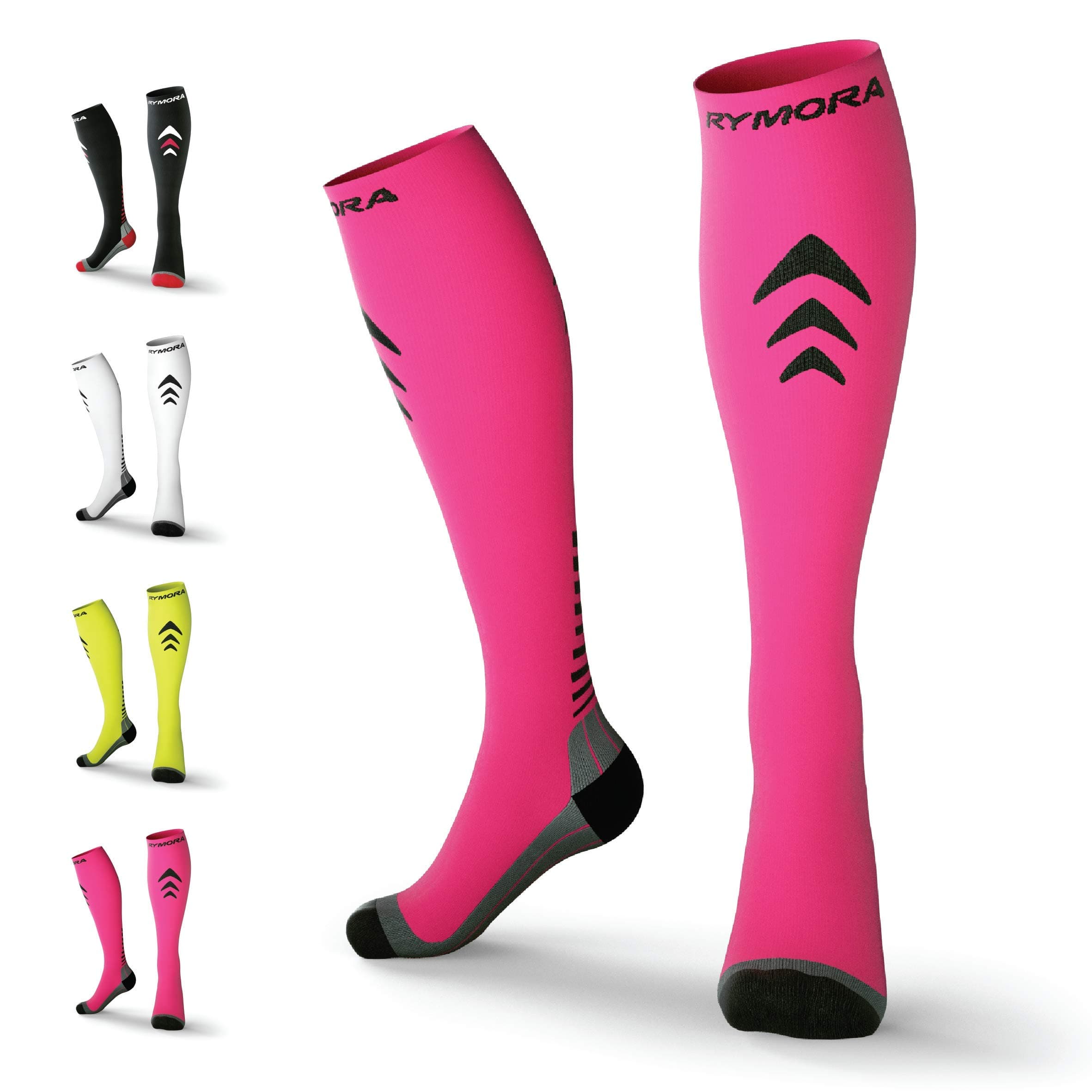 Compression Socks for Men and Women (Graduated Compression, Seamless Toe Seams)