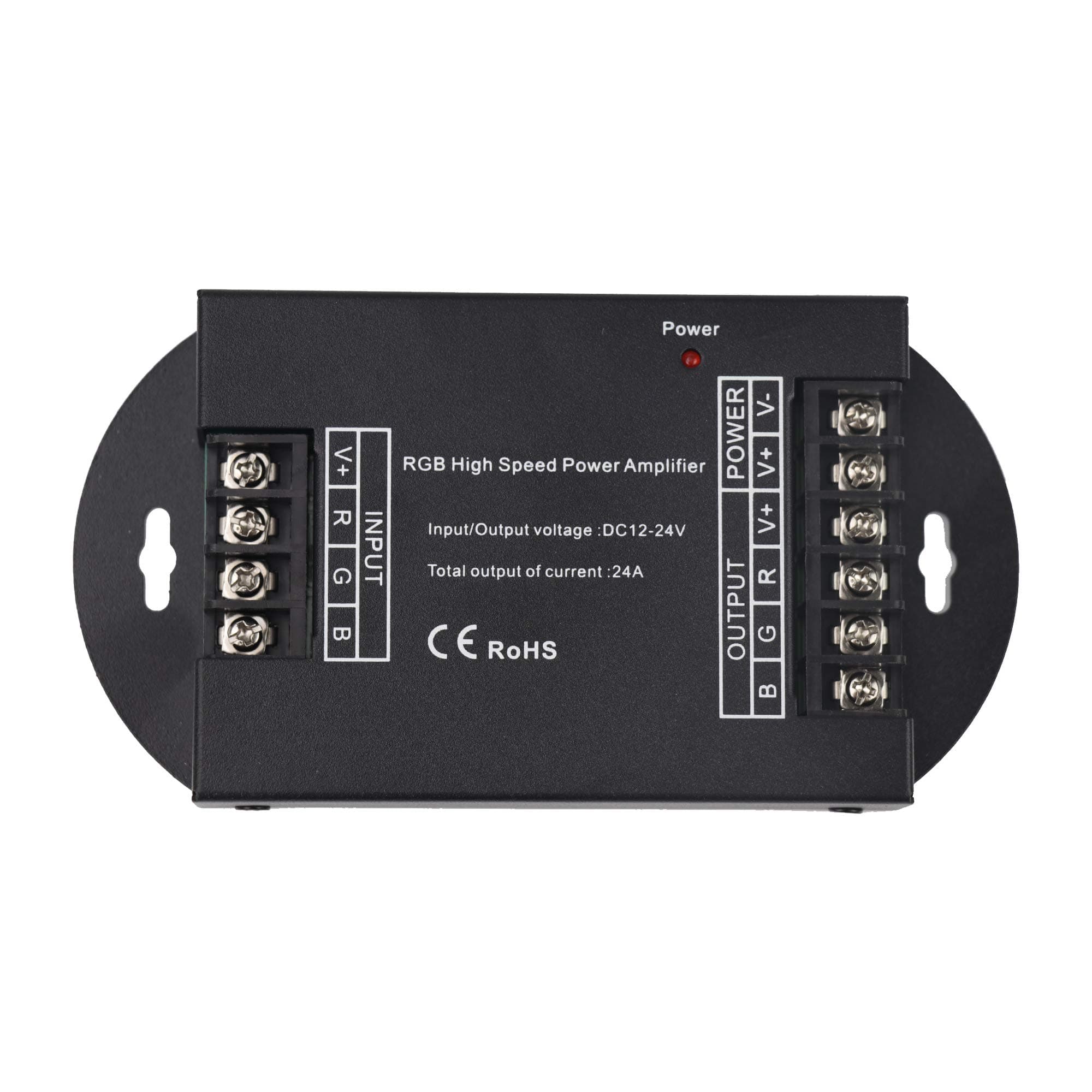 3CH Channels High Speed Power Amplifier 24A Data Signal Repeater DC12V/24V for RGB LED Lights Strip LED Module Strip Lights