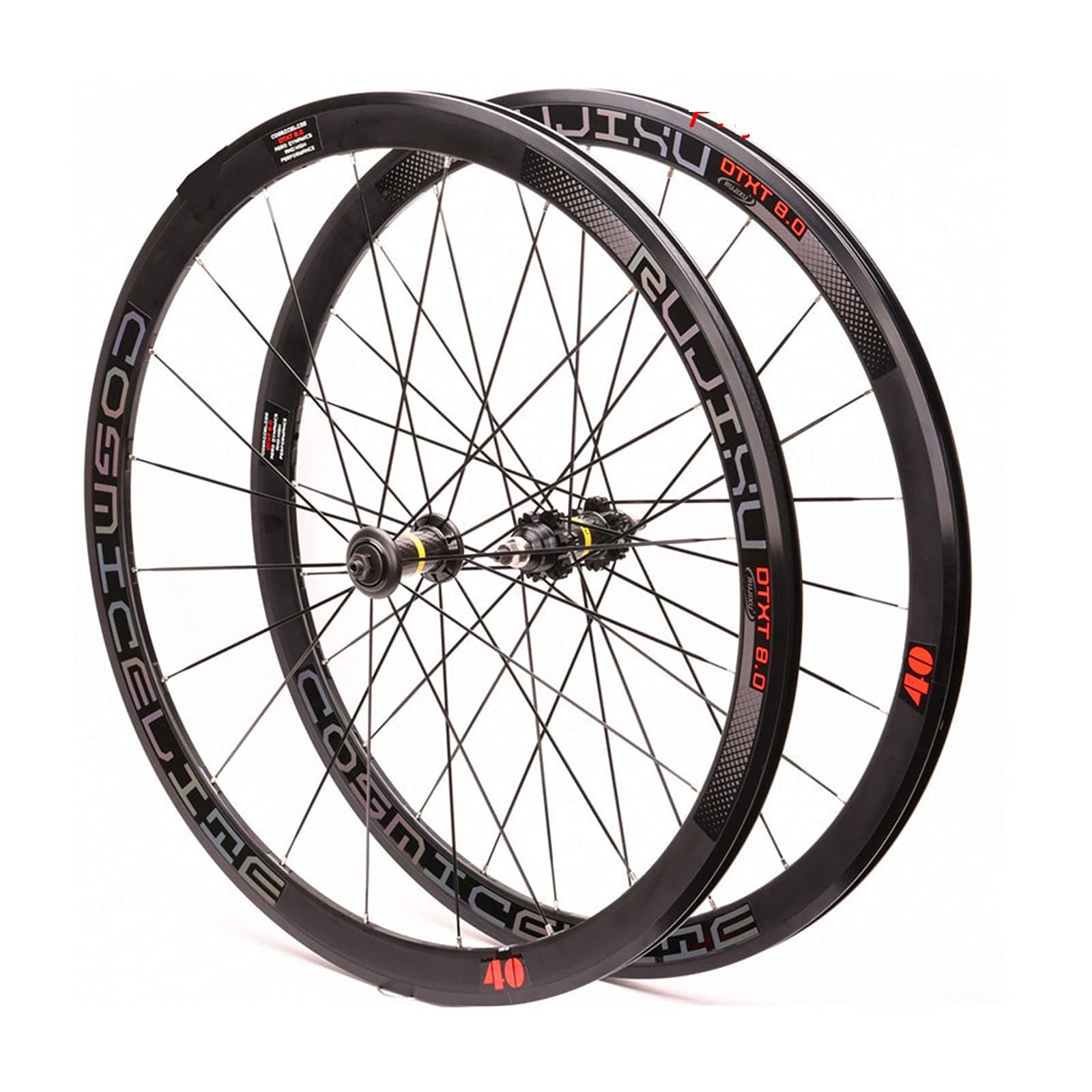 OksmsaRoad Bike Wheel 700C Pair Fixie Wheel Carbon Wheelset Quick Release Axles Bicycle Accessory V-Brake 20/24 Hole Hubs Tires Wheelset