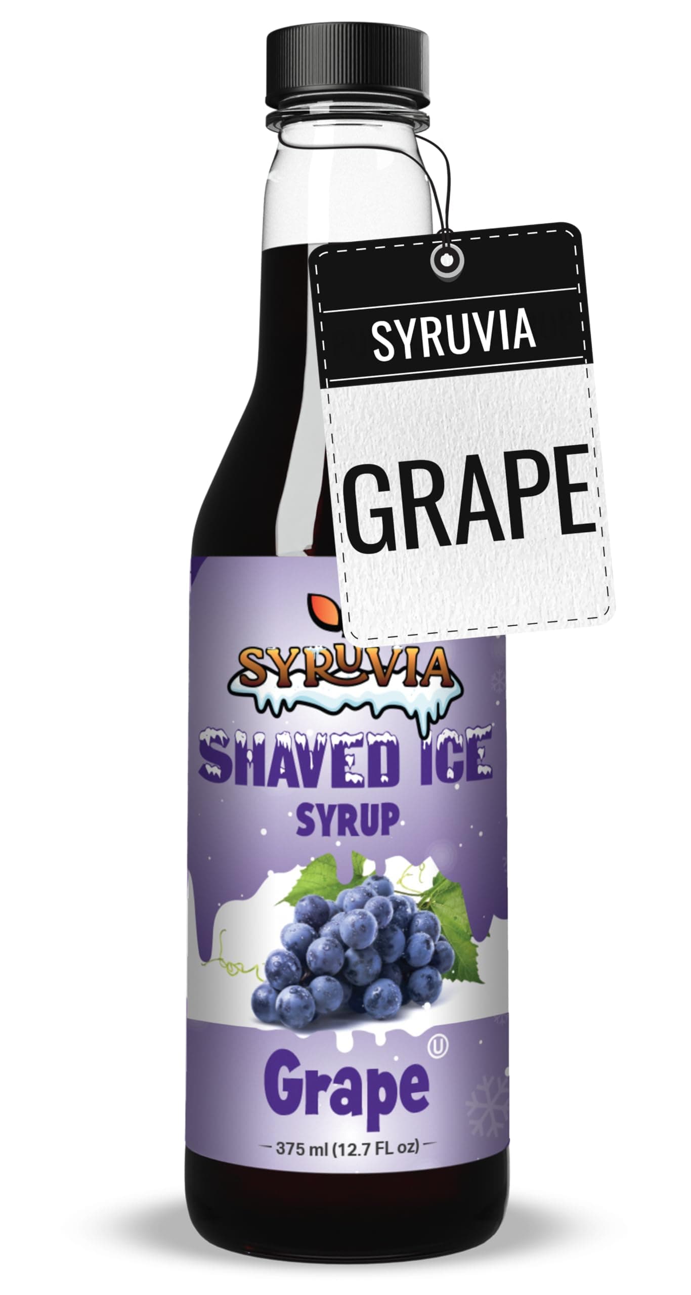 - Syruvia Snow Cone Syrup 12.7oz - Grape Syrup For Shaved Ice, Snow Cones, Slushies, Italian Soda, Popsicles. Kosher, Dairy-Free.