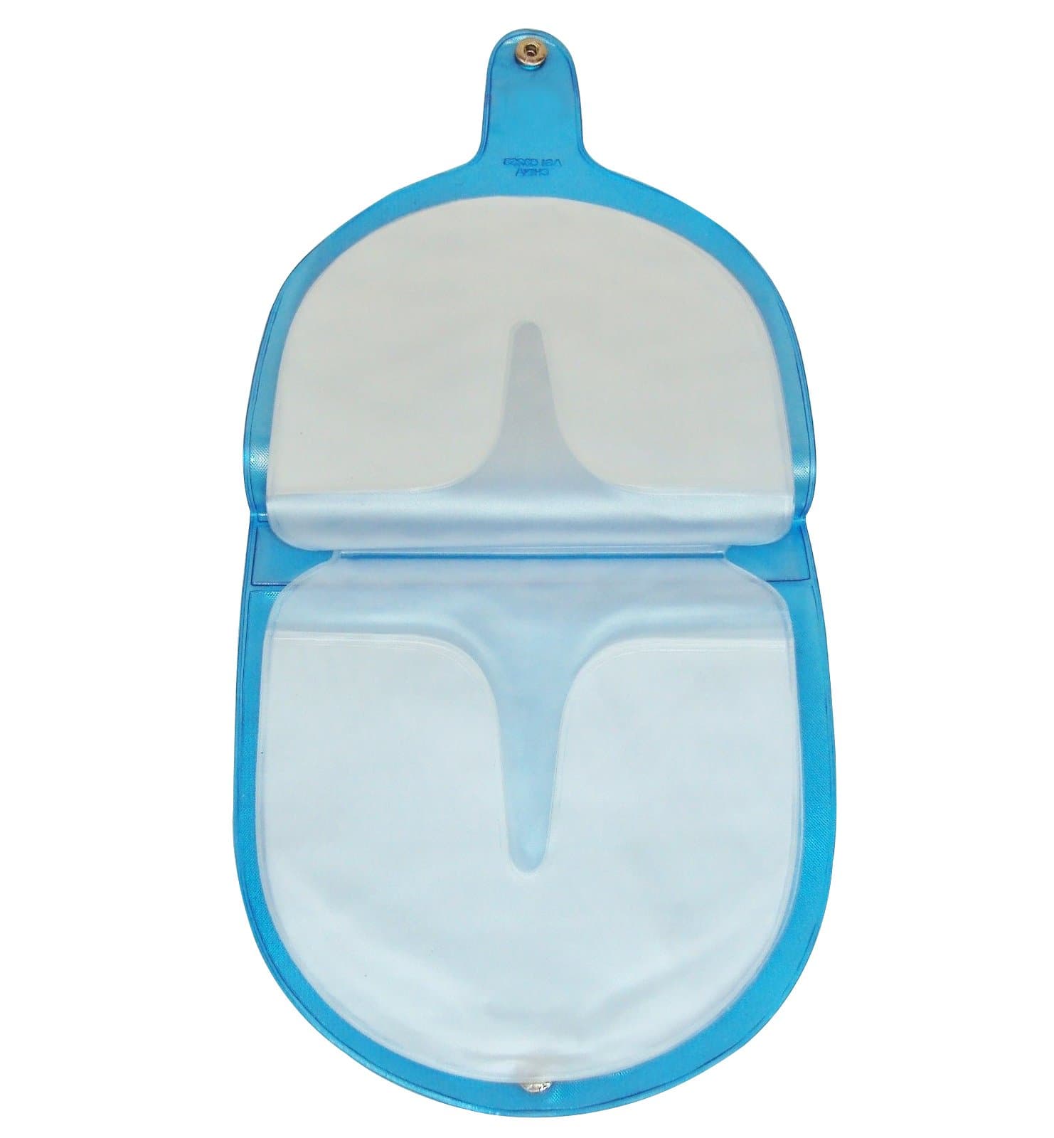 12 Disc CD/DVD/Game Transparent Vinyl Storage Wallet Blue.