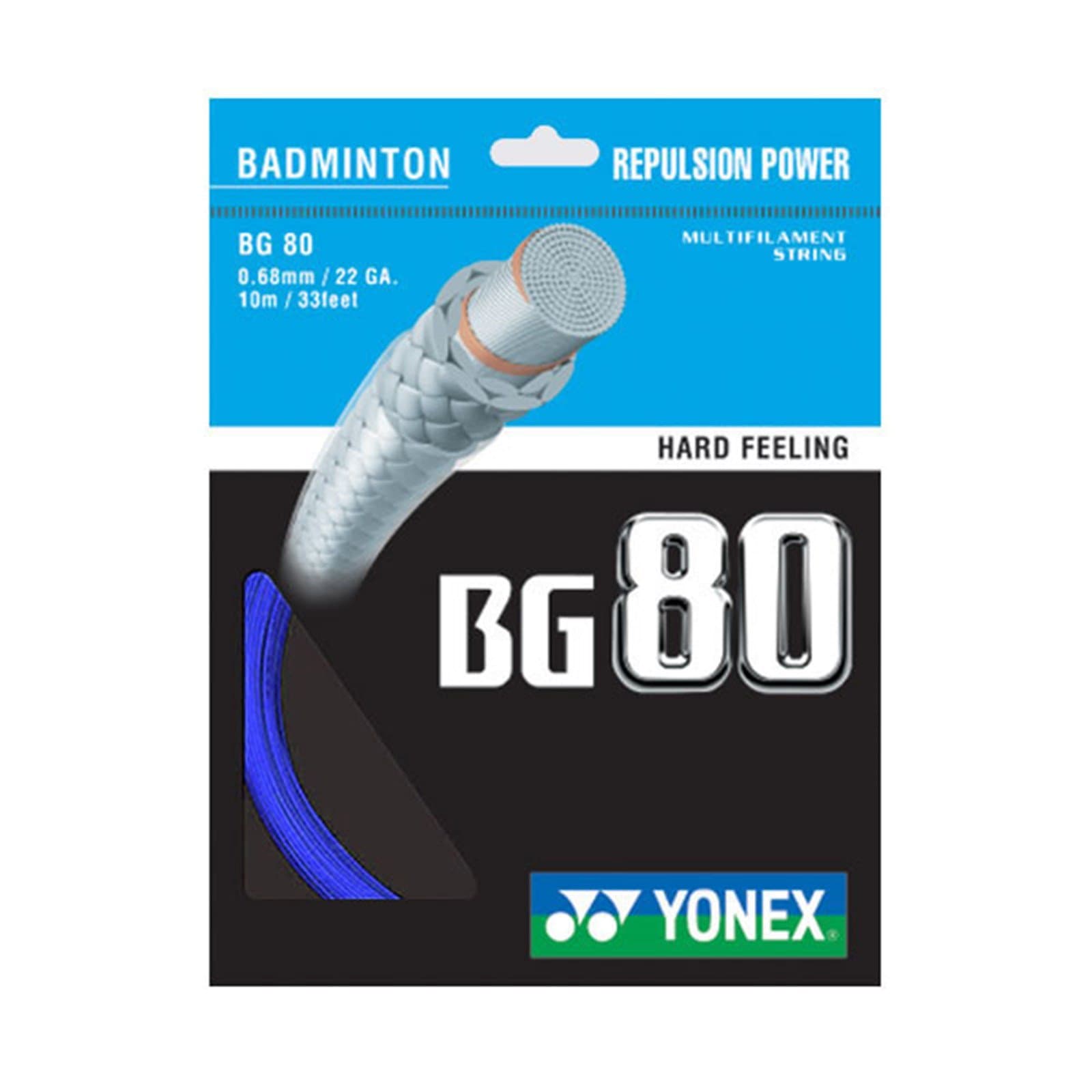 YONEX BG 80 Badminton String (Royal Blue)