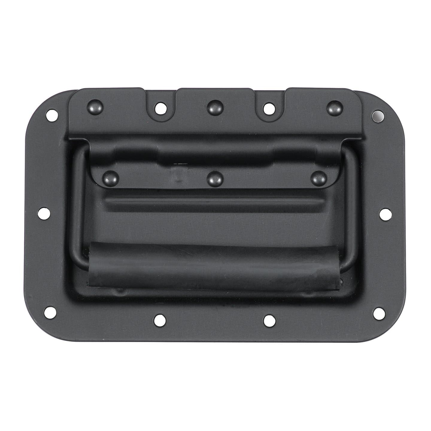 Reliable HardwareCompany RH-0511BK-A Medium Spring Loaded Recessed Handle, 10 Hole, Black