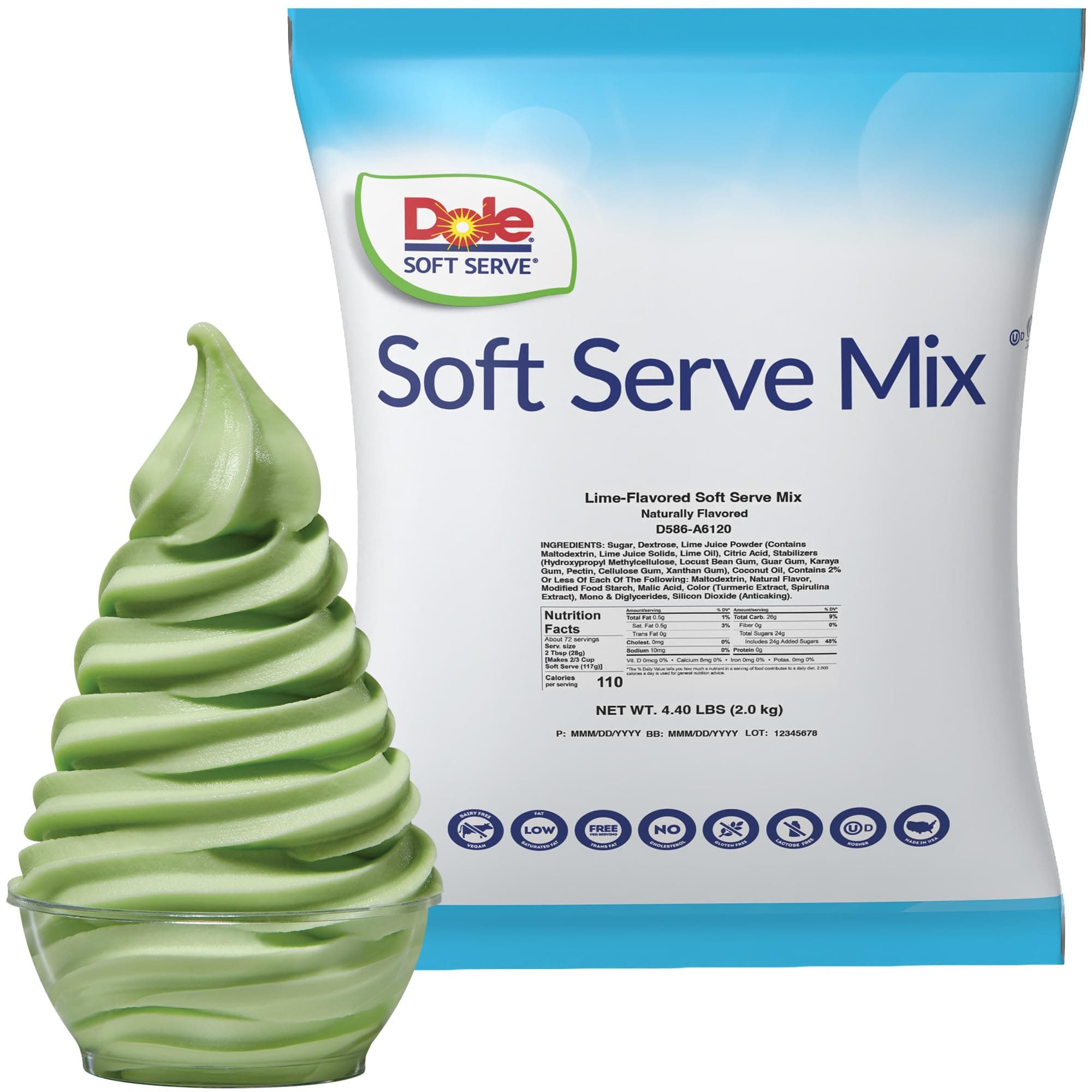 Soft Serve Mix - Lime (4.4 lbs)