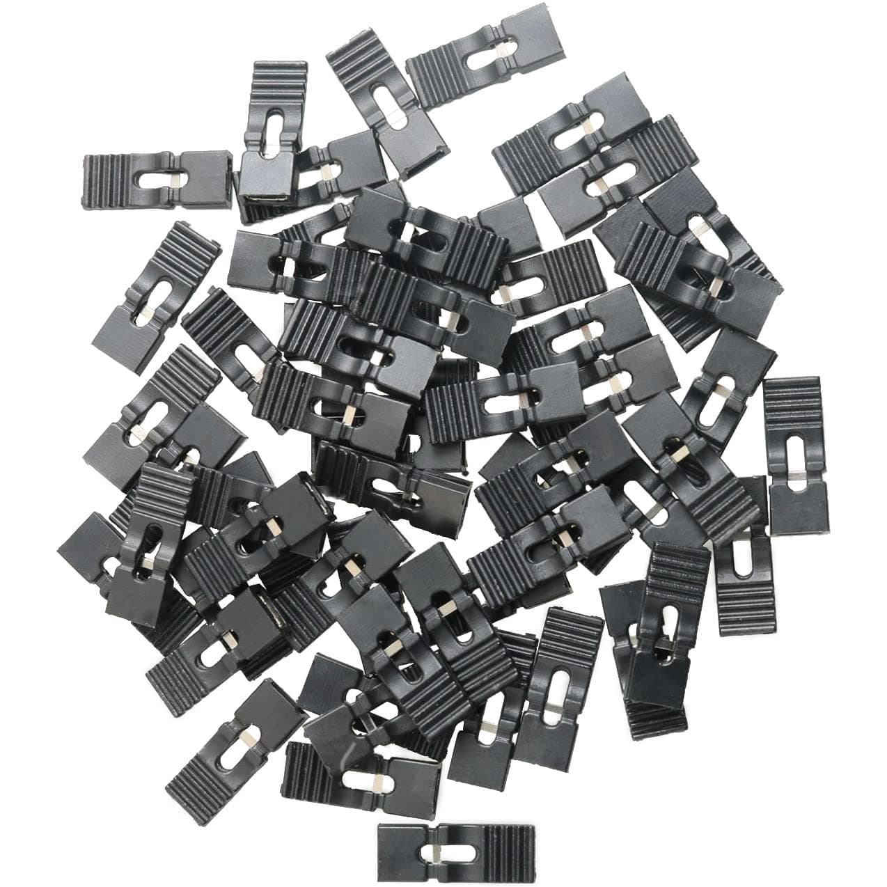 MEETOOT 100pcs Black 2.54mm Standard Pin Header Jumper Cap Lengthened Short Connection Block Circuit Board Shunts Short Circuit Cap for Hard Drive CD DVD Motherboards DIY Accessories 13.5 x 5 x 2.4mm