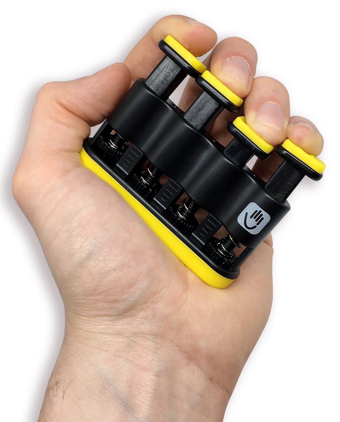 THE FINGER BLITZER - adjustable finger strength trainer and grip exerciser – the ultimate lower resistance hand conditioning rehab and therapy device, practice aid and instrument warm-up tool