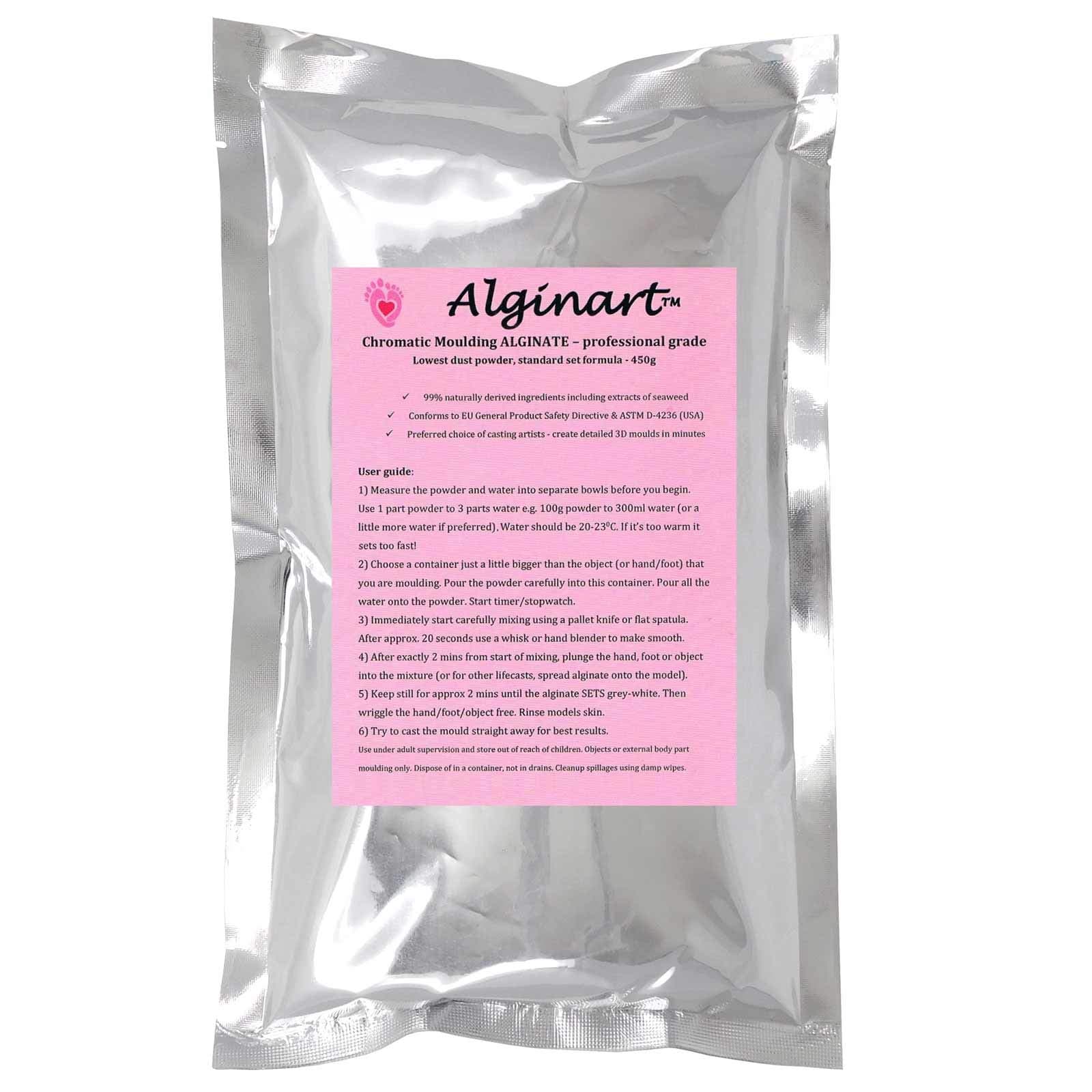 4 x 450g Alginart Chromatic ALGINATE - Moulding Impression Compound - Hand, Foot, Life Casting