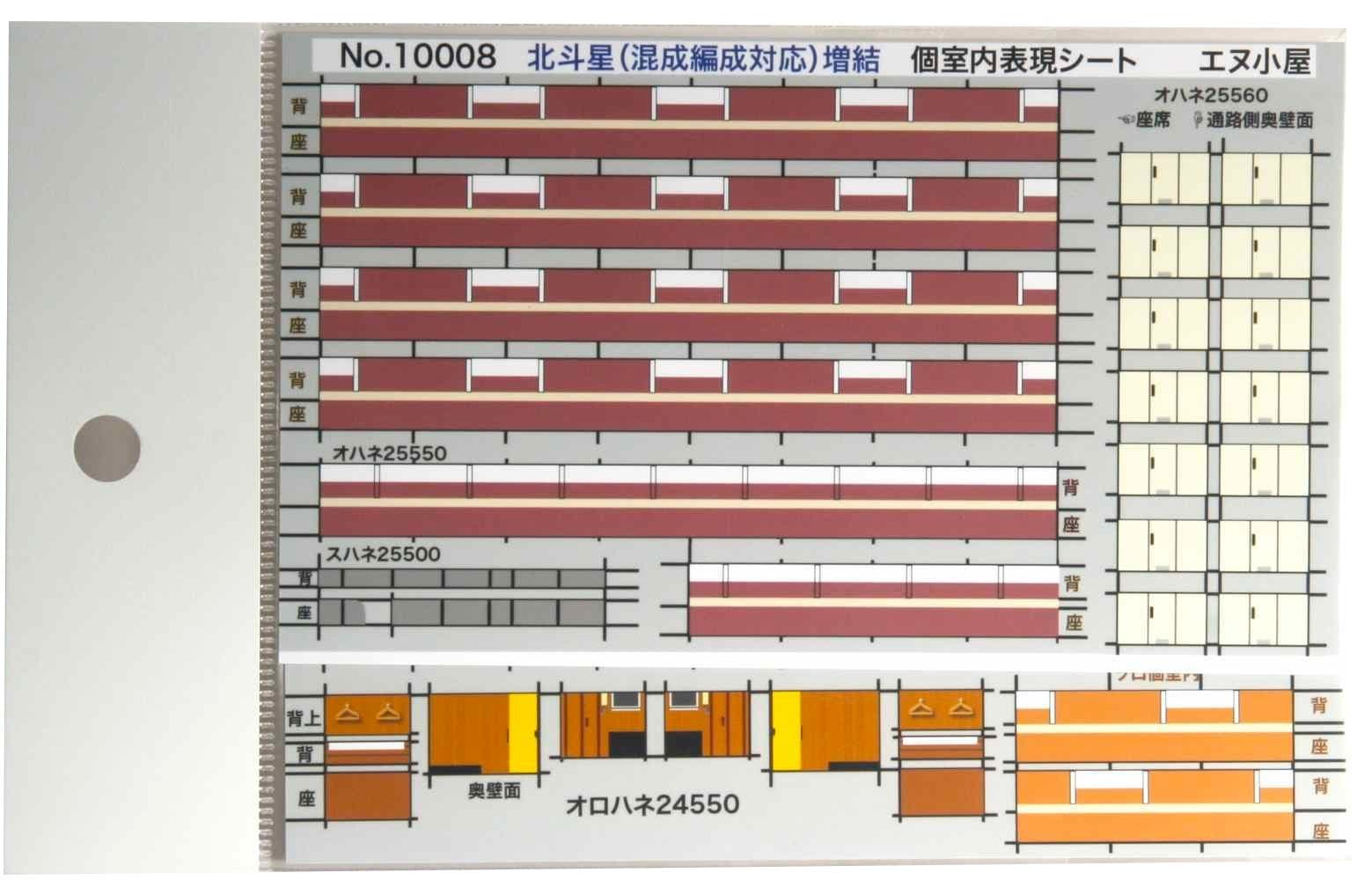 Hokuto N gauge sheet representation indoor side sleeper train 10 008 hematopoietic (hybrid organization)