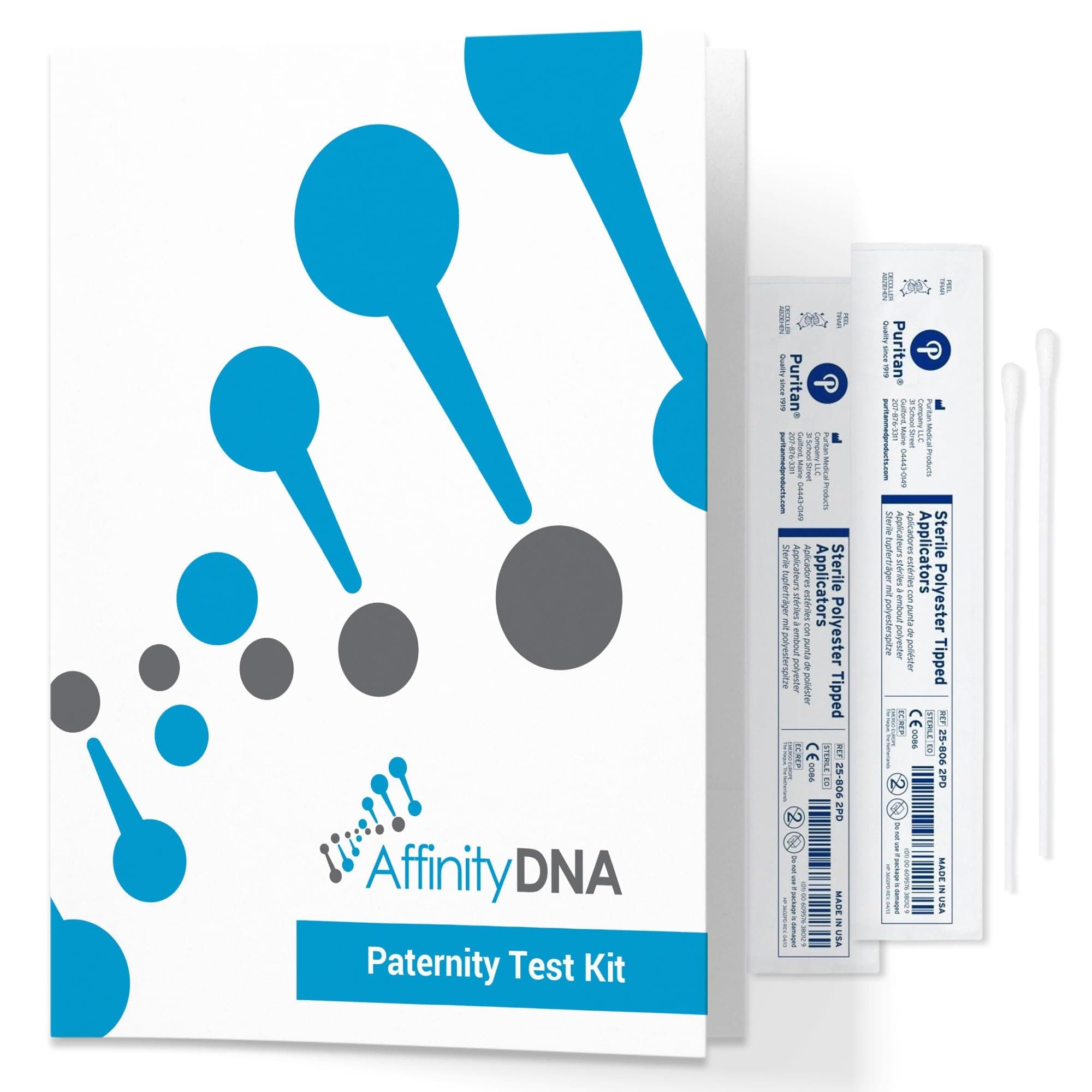 Paternity DNA Testing Kit - 99.99% Accurate Genetic Swab Test | 21 Loci Paternity Home DNA Test Kits for Father and 1 Child | Results in 4 Working Days | Laboratory Fee Not Included