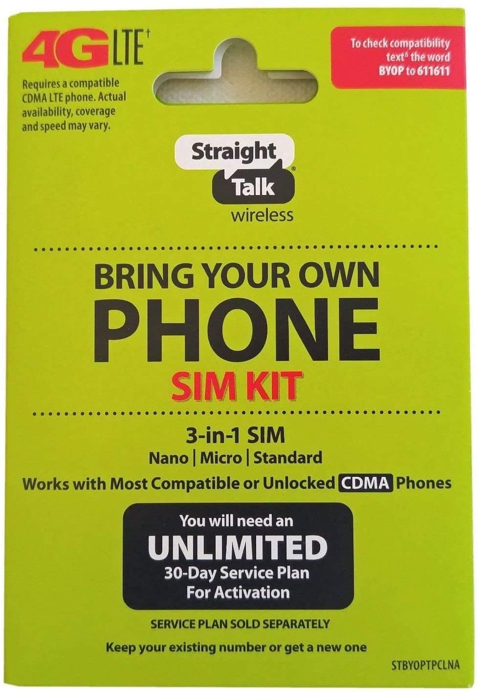 Straight Talk SIM card for Verizon Network Compatigle with any Veriozon Phone