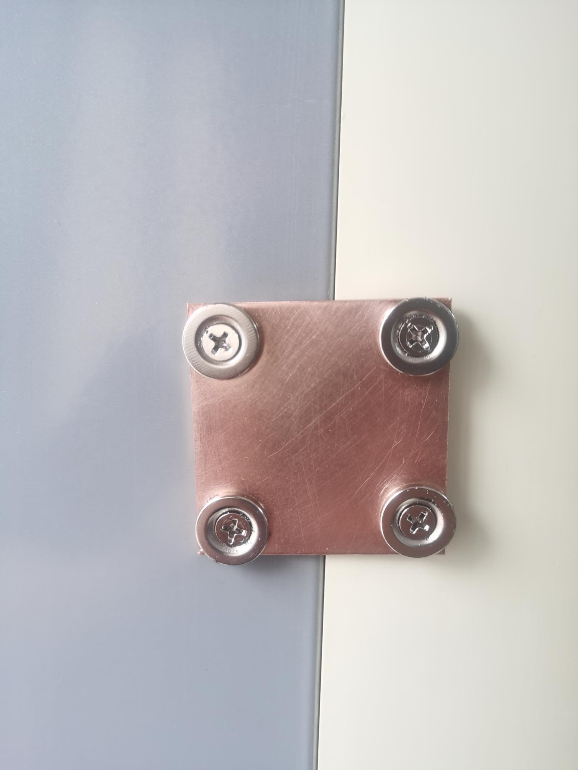 Magnetic Backing Copper Welding Spoon Magnetic Copper Butt-Weld Backer Set Flat Copper Panels Hands-Replaceable Magnet Design, can be reused (2"x2")