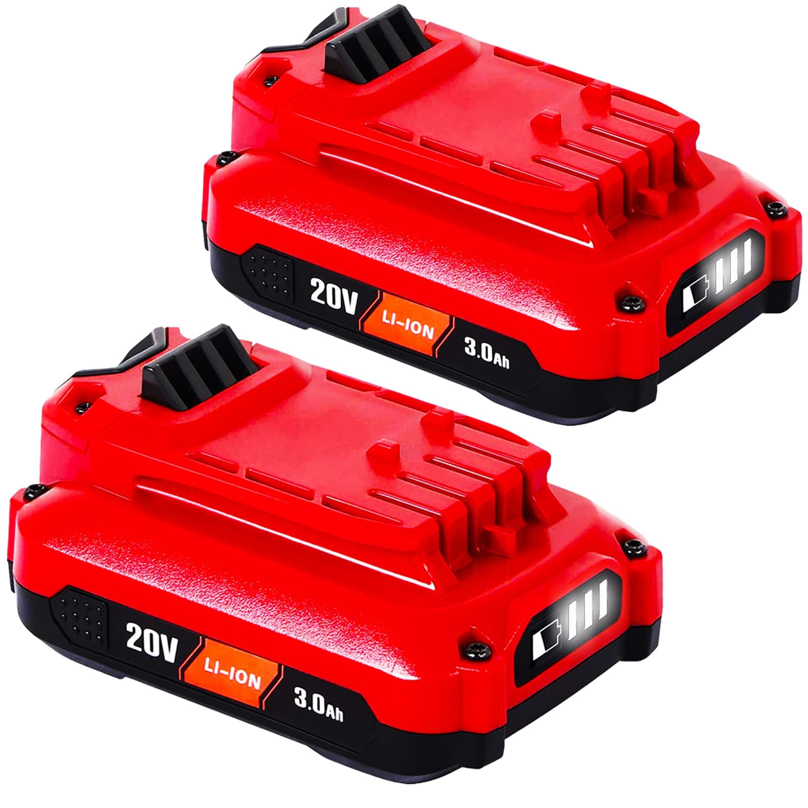 【Uprade】 2 Pack 20V 3.0Ah Replacement Battery for Craftsman 20V Battery V20 Lithium ion CMCB205 CMCB204 CMCB206 CMCB202 CMCB201 20V Cordless Power Tools