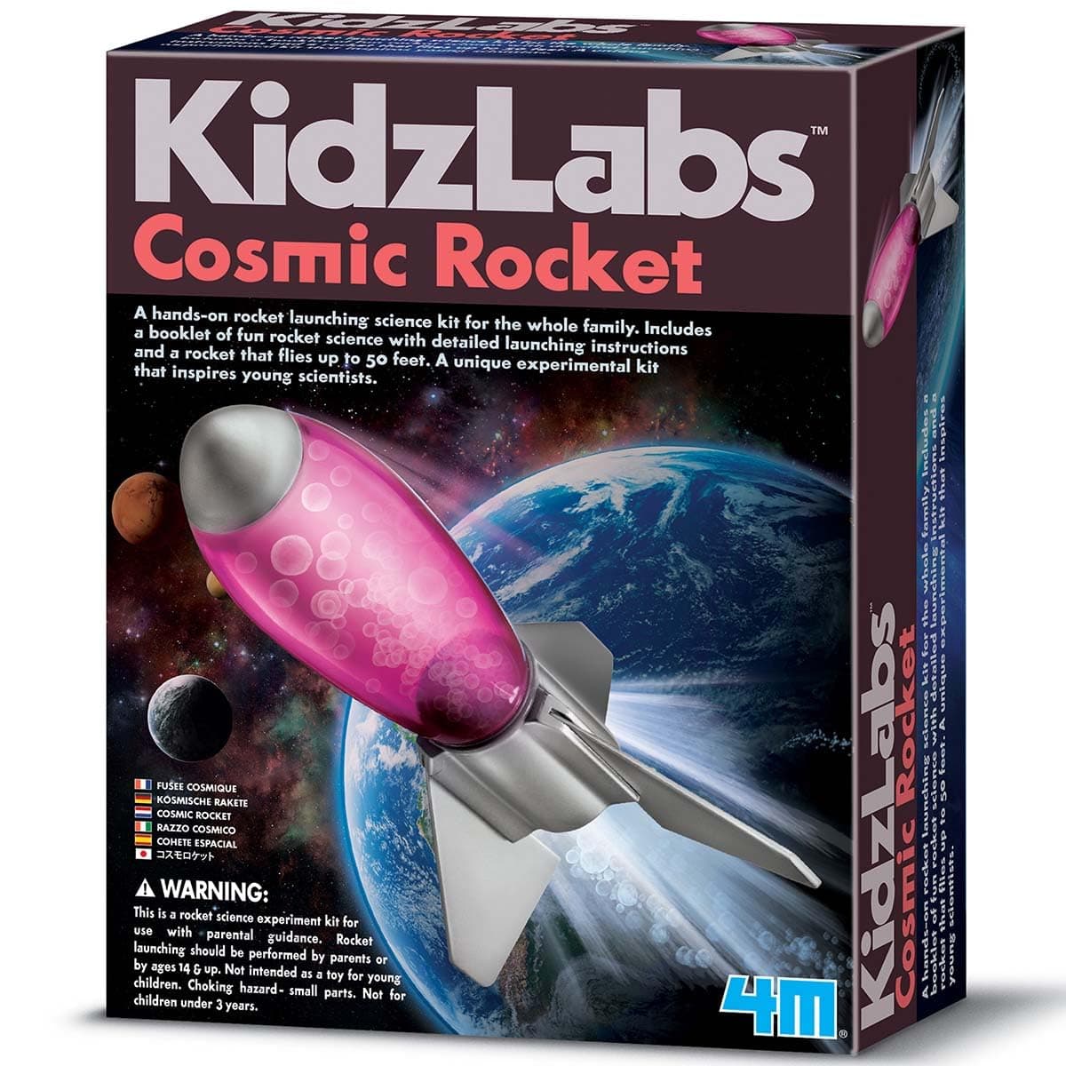 KidzLabs Cosmic Rocket Kit | Pocket Sized Rocket Science Set for Kids Age 5+ | Flies Up to 50 Feet with Vinegar & Baking Soda | STEM Chemistry Experiment Toy | Gift for Boys & Girls
