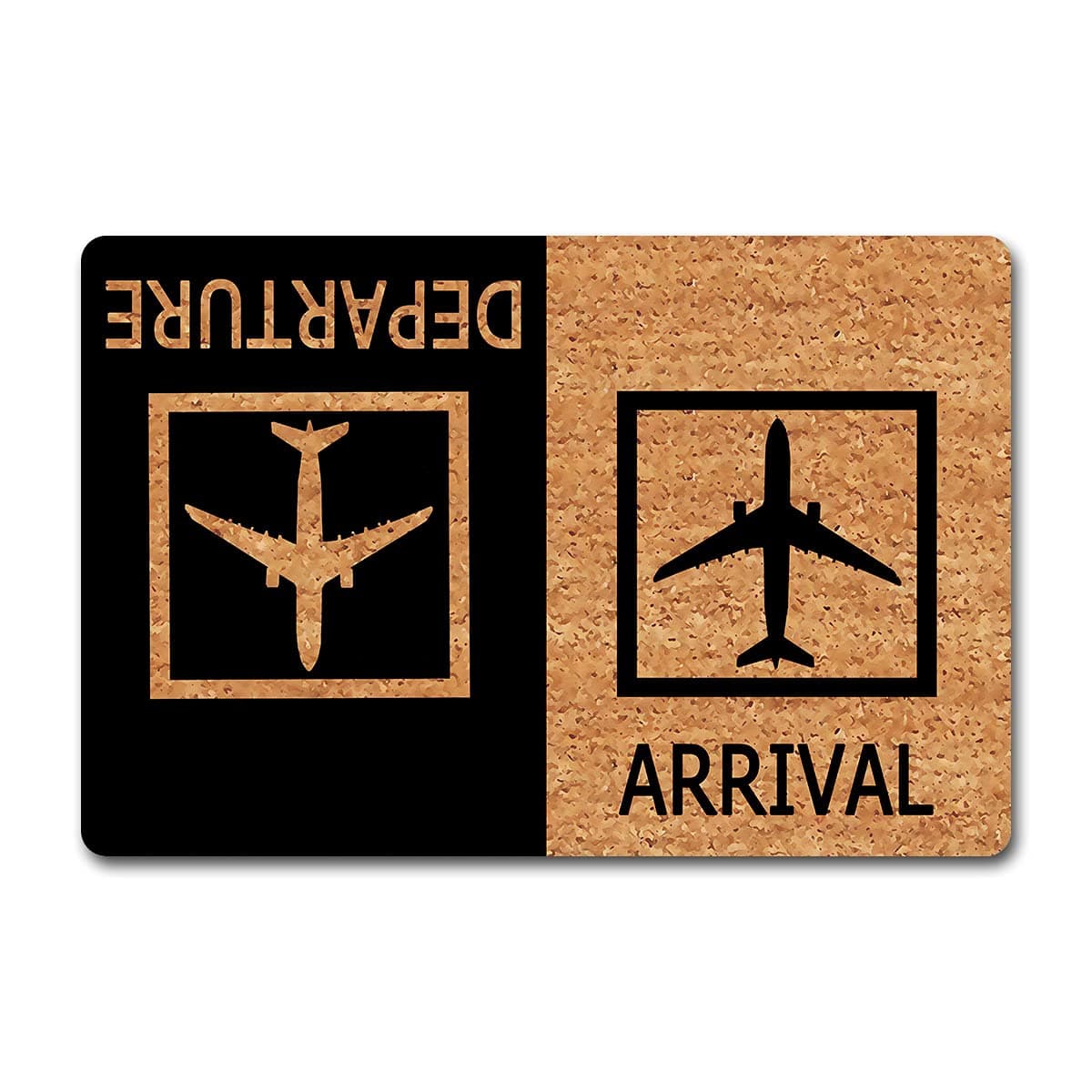 Entrance Welcome Mat Funny Door Mat Arrival Departure (23.6 x 15.7 Inch) Non-Woven Fabric Top with Anti-Slip Rubber Back Doormat Prank Gift Indoor/Outdoor/Kitchen Hello Mat Machine Washable