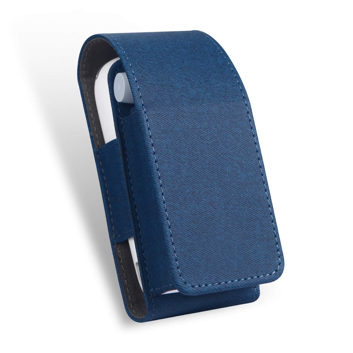 Kuty Electronic Cigarette Protective Case compatible with IQOS 3.0/IQOS 3.0 Multi, PU Leather Cover Case compatible with IQOS3.0.(Navy Blue)