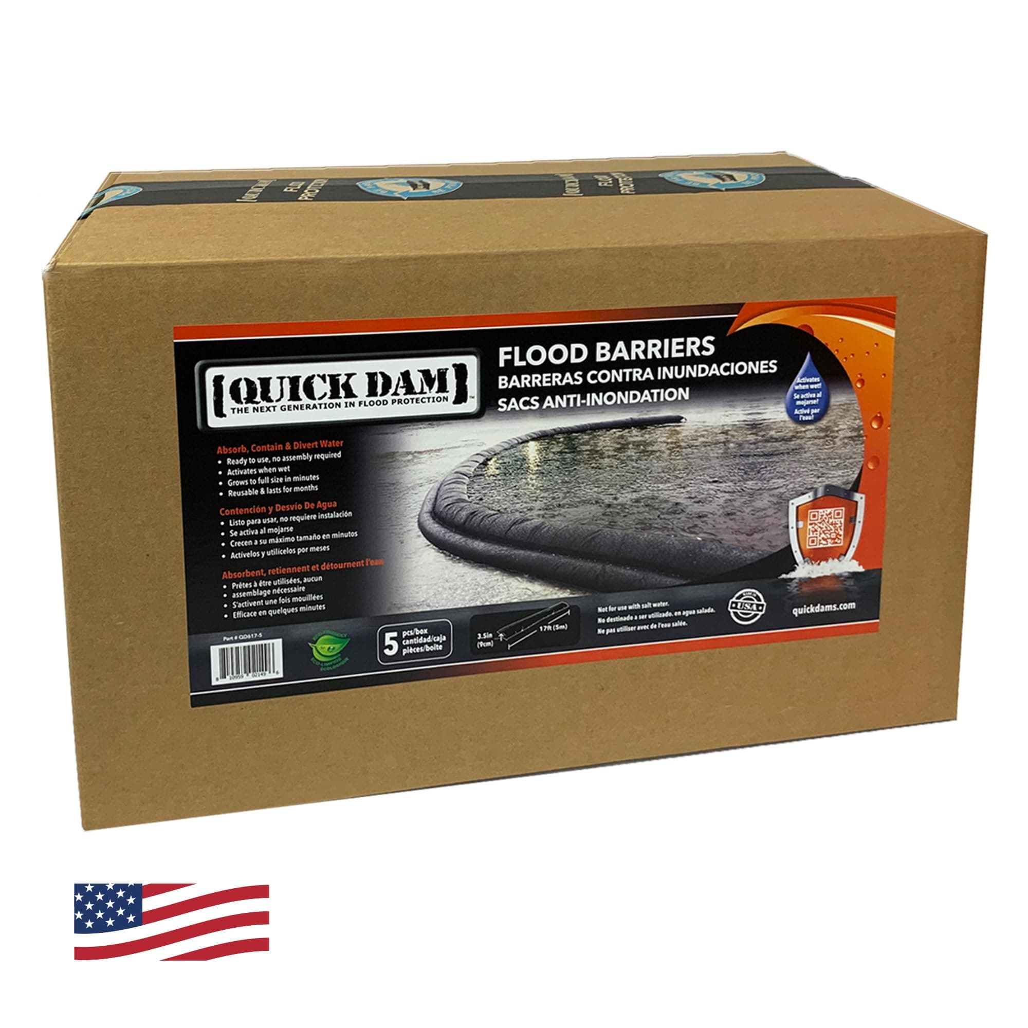 QD617-5 Flood Barrier, Black