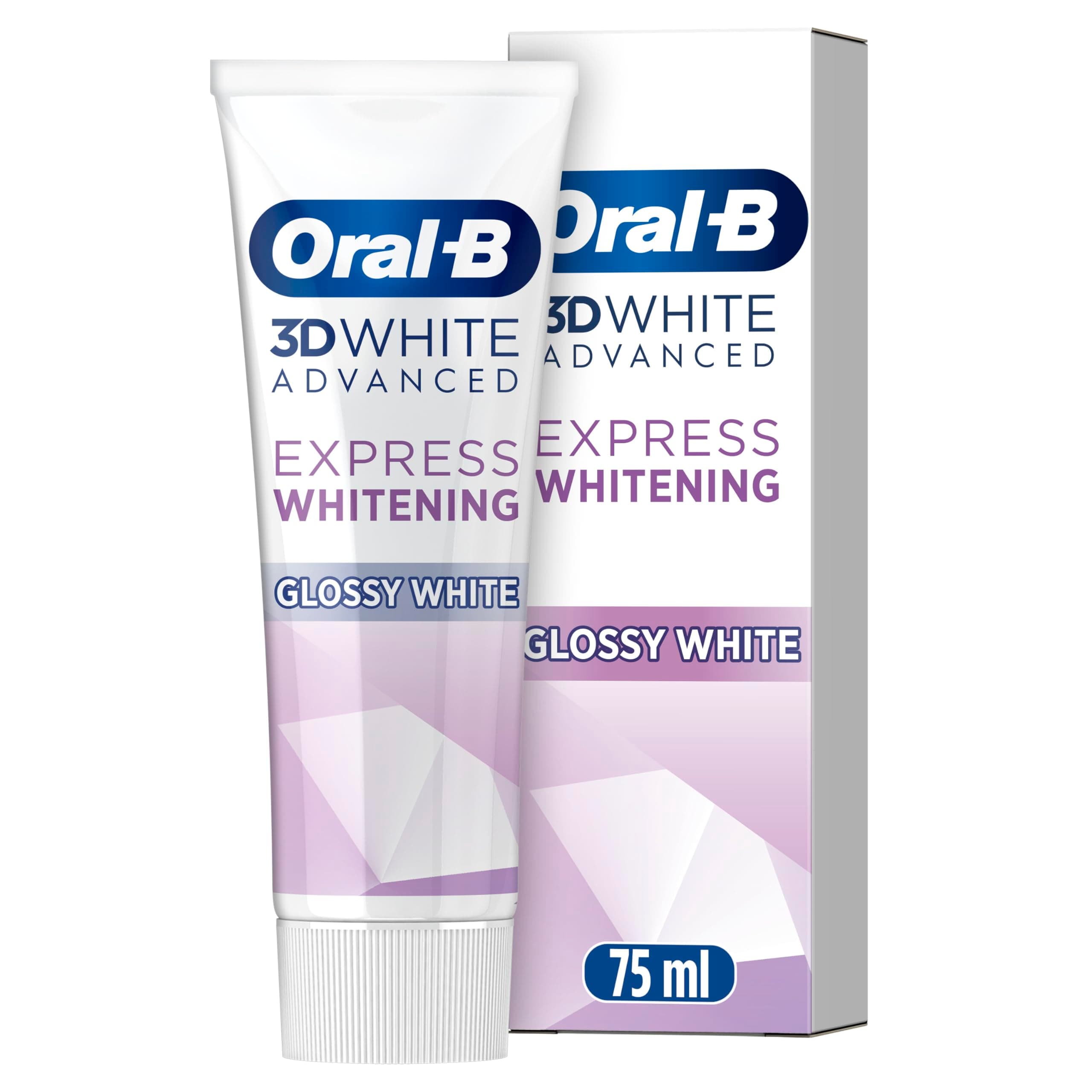 Oral-B 3DWhite Advanced Express Whitening Glossy White Toothpaste 75ml