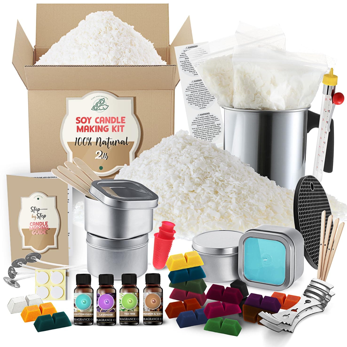 Candle Making Kit - Candle Kit For Making Candles - Candle Kit For Soy Candle Kit To Make Your Own Candles Set - Scented Candles Kit DIY Candle Making Kit - Making Candles Supplies by StorageMaid