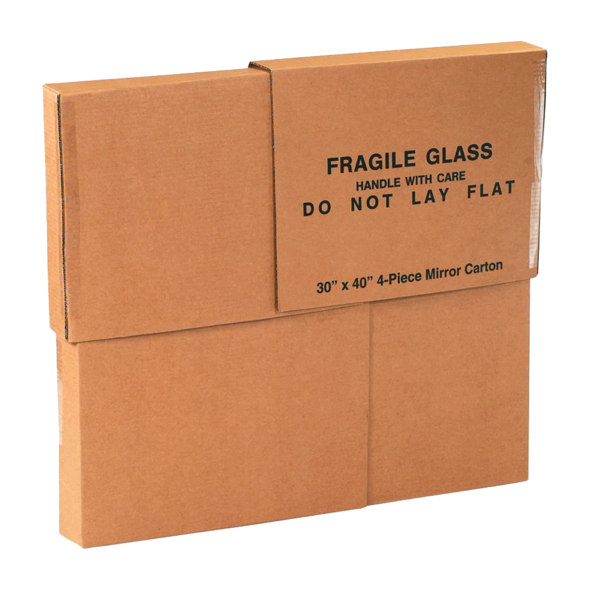 Aviditi 30404PCMC 4-Piece Mirror Boxes, 30" L x 40" W x 3 1/2" H, Kraft (1 Set of 4 Pieces))