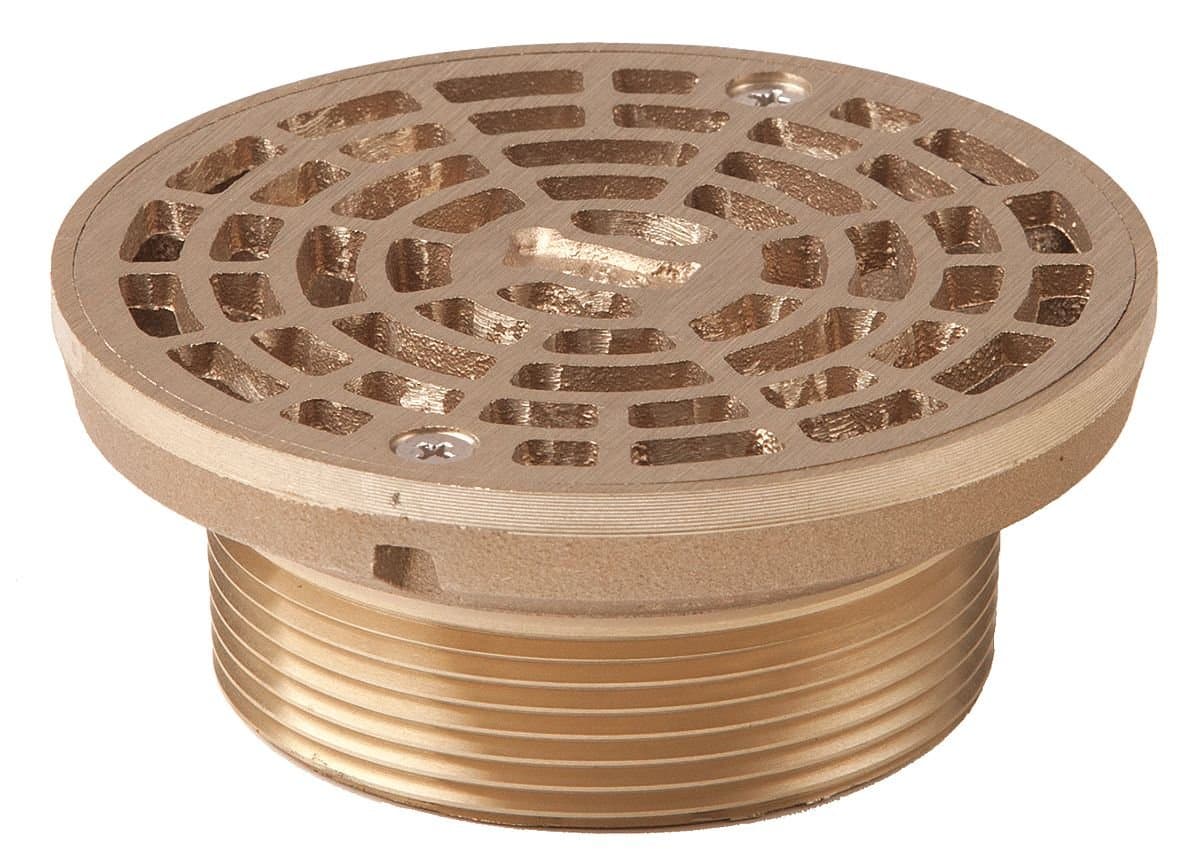 Floor Drain Strainer, 3In MIP, 4-3/4In Dia