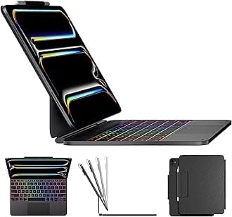 typecase Edge Keyboard Case for iPad Pro 13-inch (M5 2025/M4 2024) โ Magic with Multi-Touch Trackpad, 11 Colors Backlight, Pencil Holder, Slim & Lightweight - Carbon Fiber