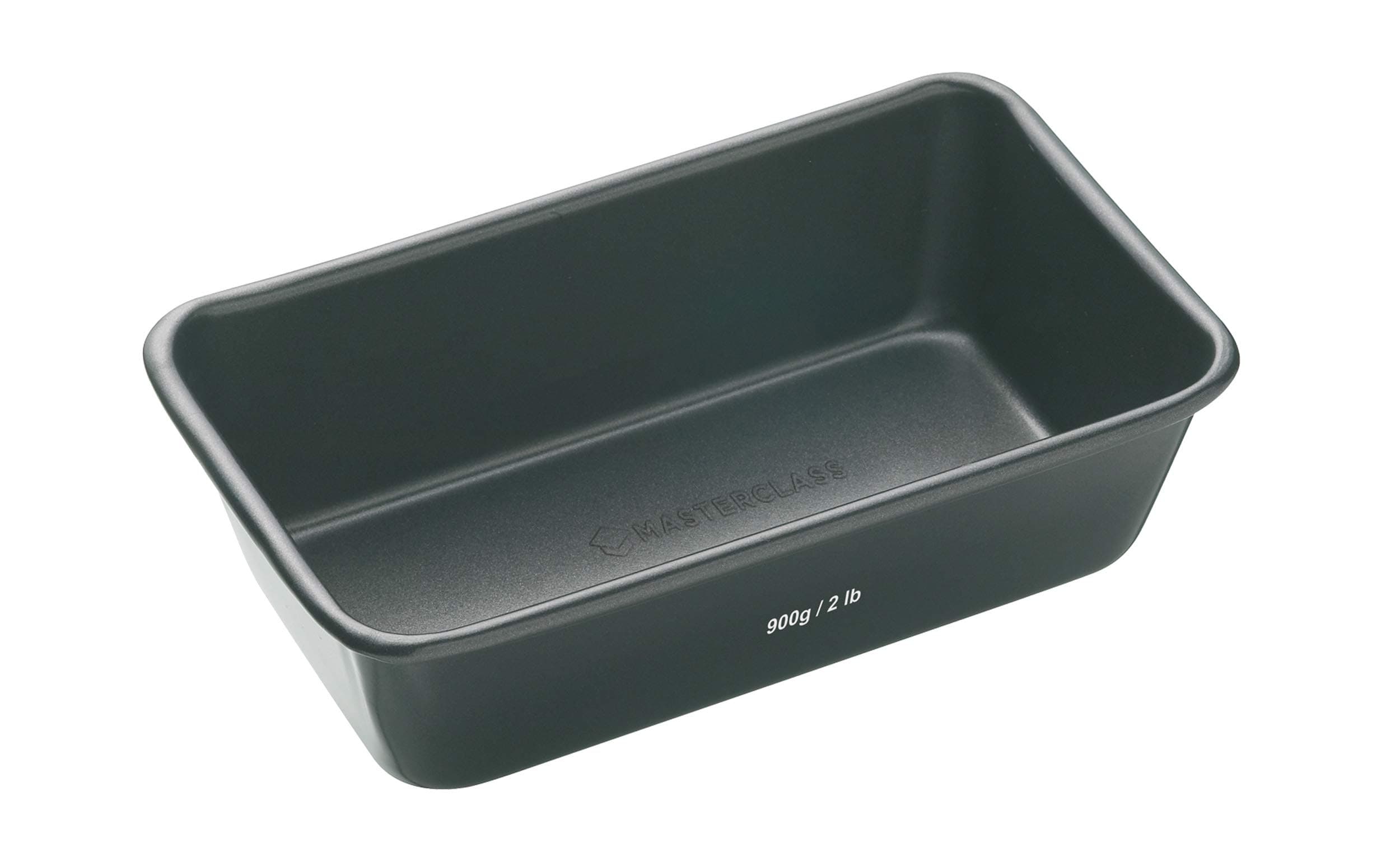 MasterClass 900g/2lb Non-Stick Loaf Tin with PTFE, PFOA and BPA Free Non Stick, Robust 1mm Thick Carbon Steel, for Baking Loaves and Bread, 23x13cm, Sleeved, Grey