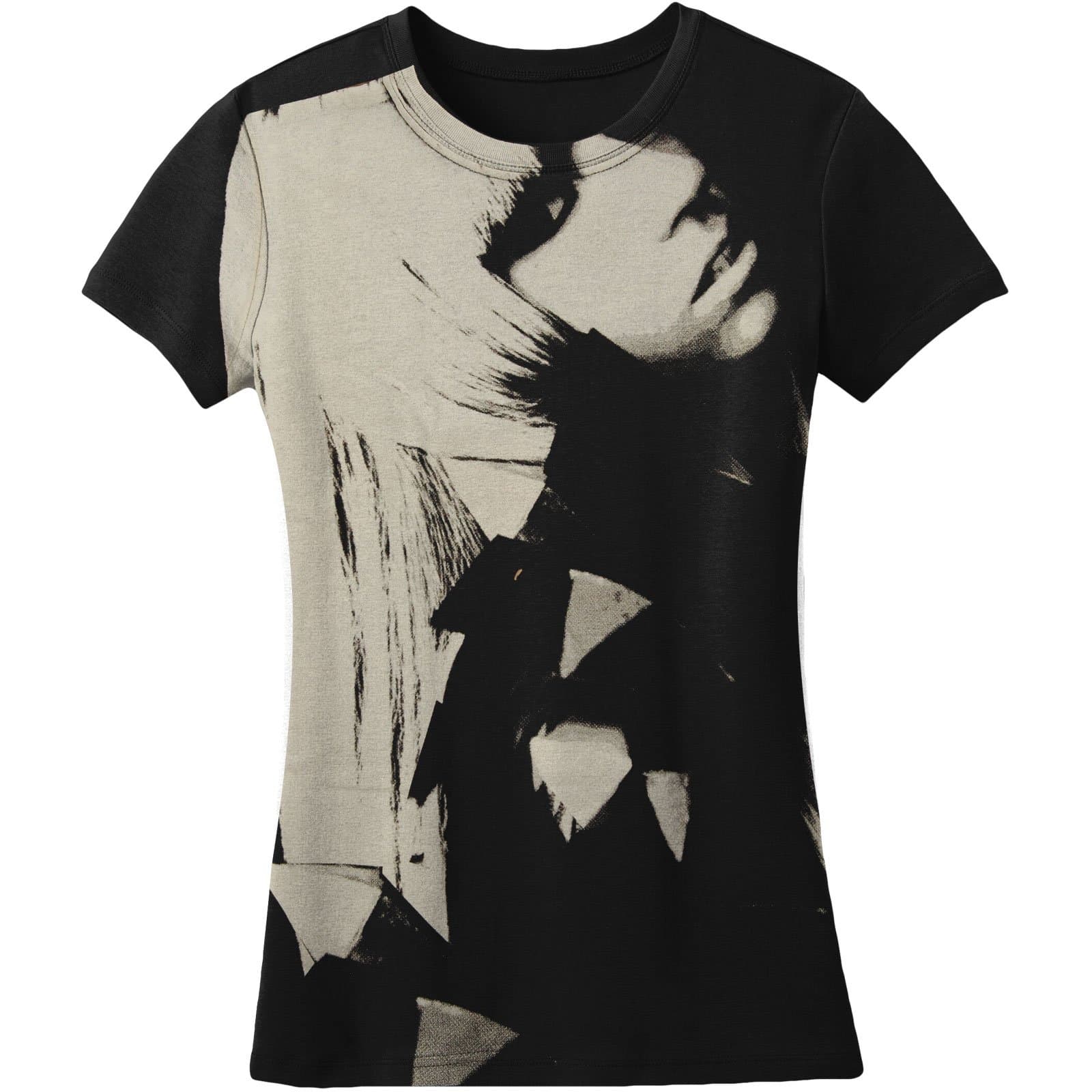 Lady Gaga "Close UP 2-Sided Juniors Fitted TEE (XLarge) Black