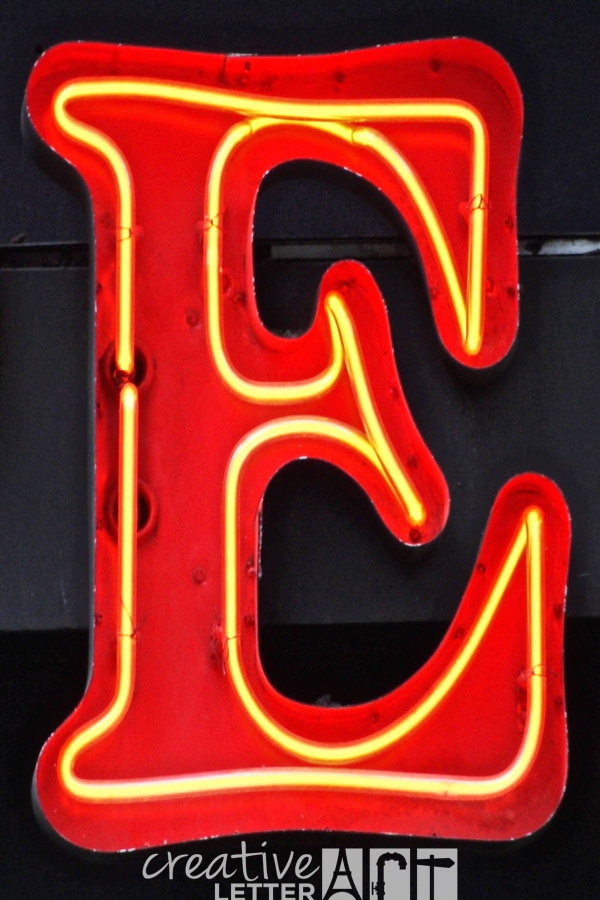 Creative Letter Art? - Original Neon Letter E 993 Collection - 4 by 6 inch Color Alphabet Photography