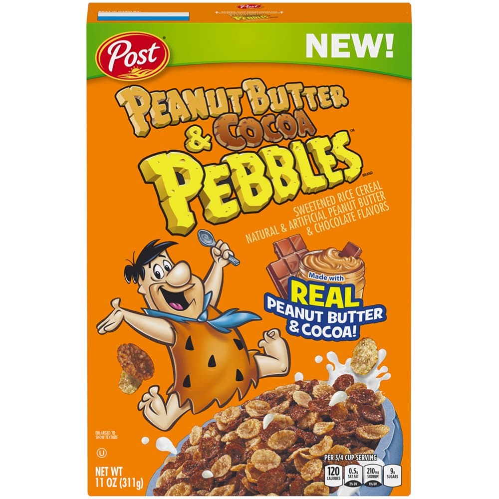 Post Peanut Butter and Cocoa Pebbles Cereal, 11 Ounce (Pack of 12)