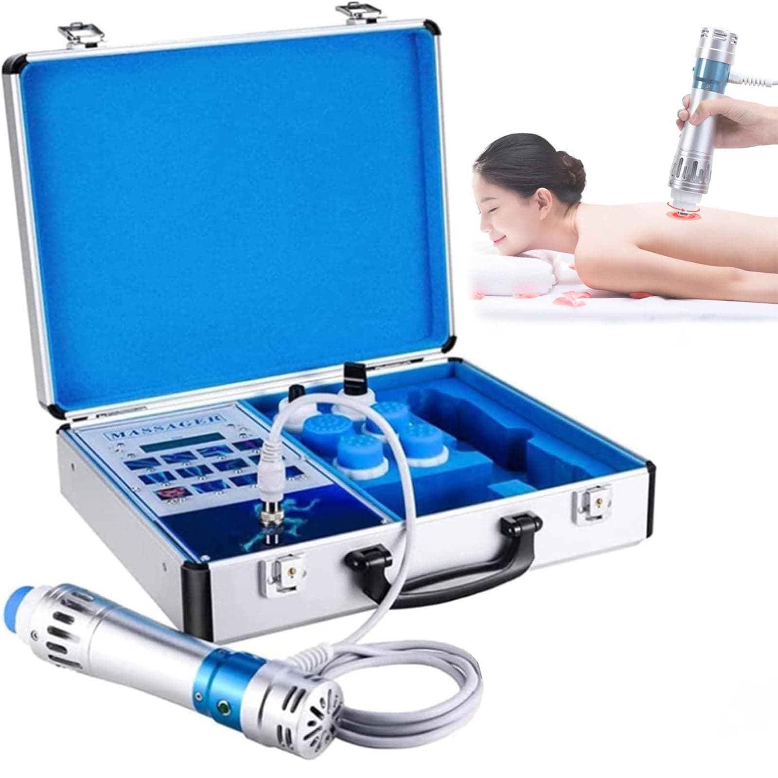 Shockwave Therapy Machine, Effective Electromagnetic Extracorporeal ED Shock Wave Therapy Machine Pain Relief Body Massager Portable Electromagnetic Physiotherapy Instrument