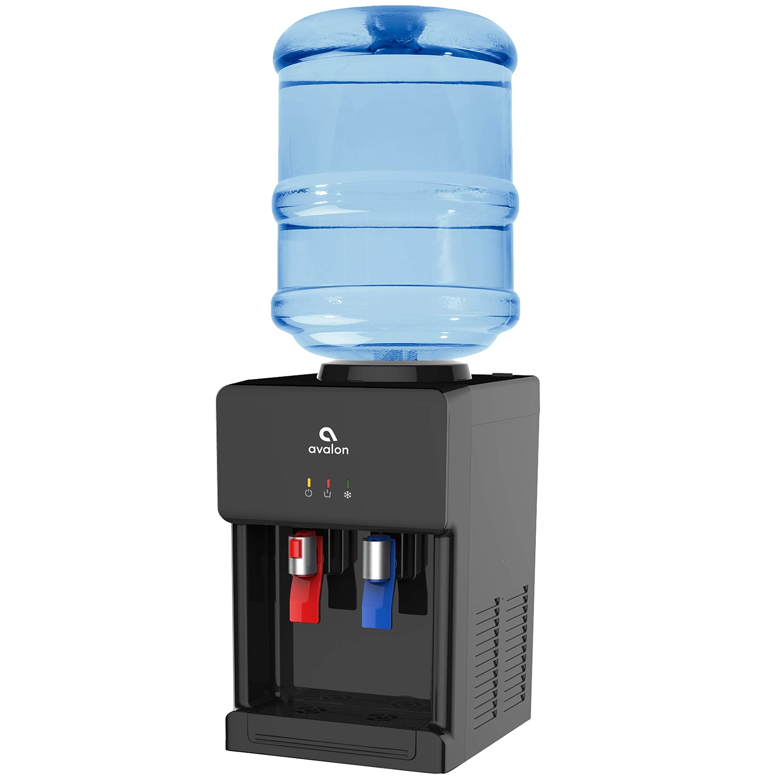 Avalon Premium Hot/Cold Top Loading Countertop Water Cooler Dispenser With Child Safety Lock. UL Listed- Black