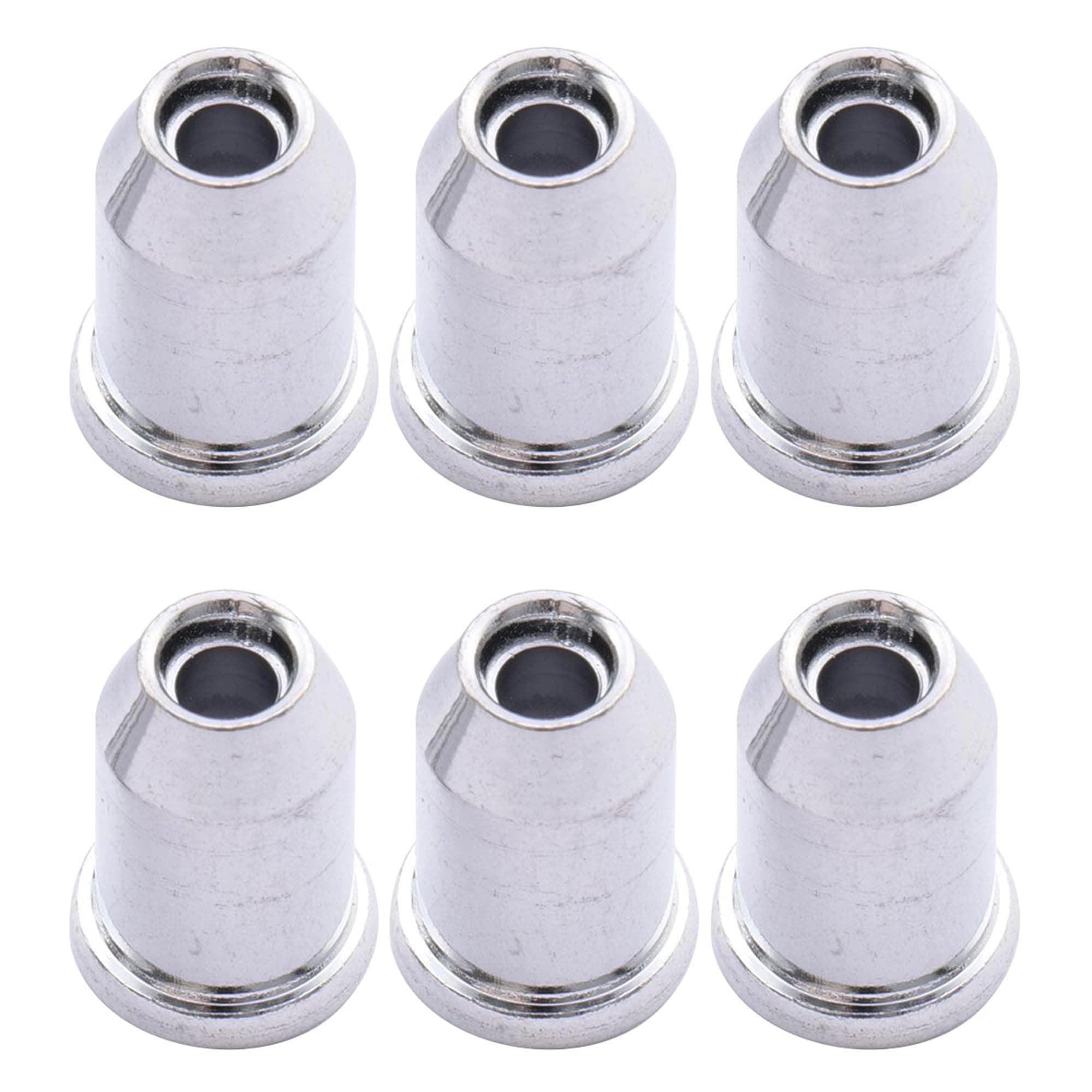 Vintage Guitar String Ferrules String Through Body for Strat Tele Electric Guitar, Chrome(6 Pieces)