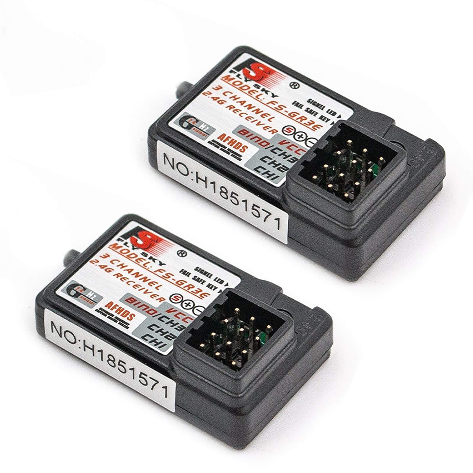 2Pcs Flysky FS-GR3E AFHDS 2.4G 3CH Receiver for GT3B GT2 GT3C Transmitter