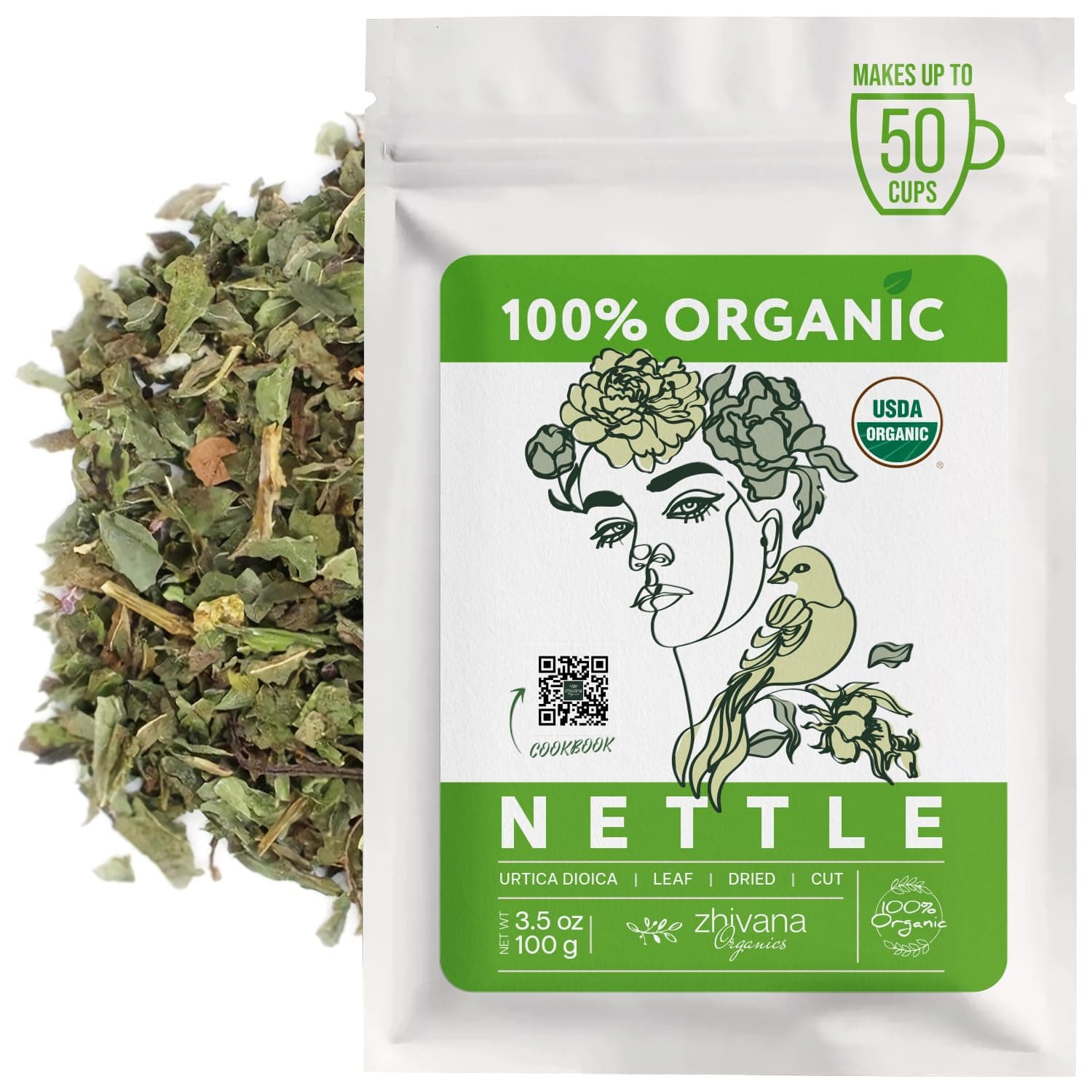 Organic Nettle Leaf Tea (3.5oz) - Stinging Nettle Tea Organic - Urtica Dioica Herb - Te de Ortiga – Natural Cleansing, Allergy, Fluid Balance