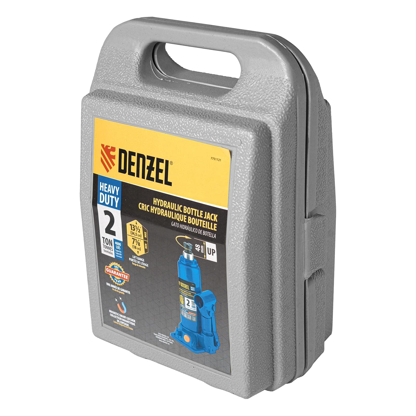 Denzel 2T Hydraulic Bottle Jack – Heavy-Duty Car Jack Lifting Range – Reliable Automotive Tool