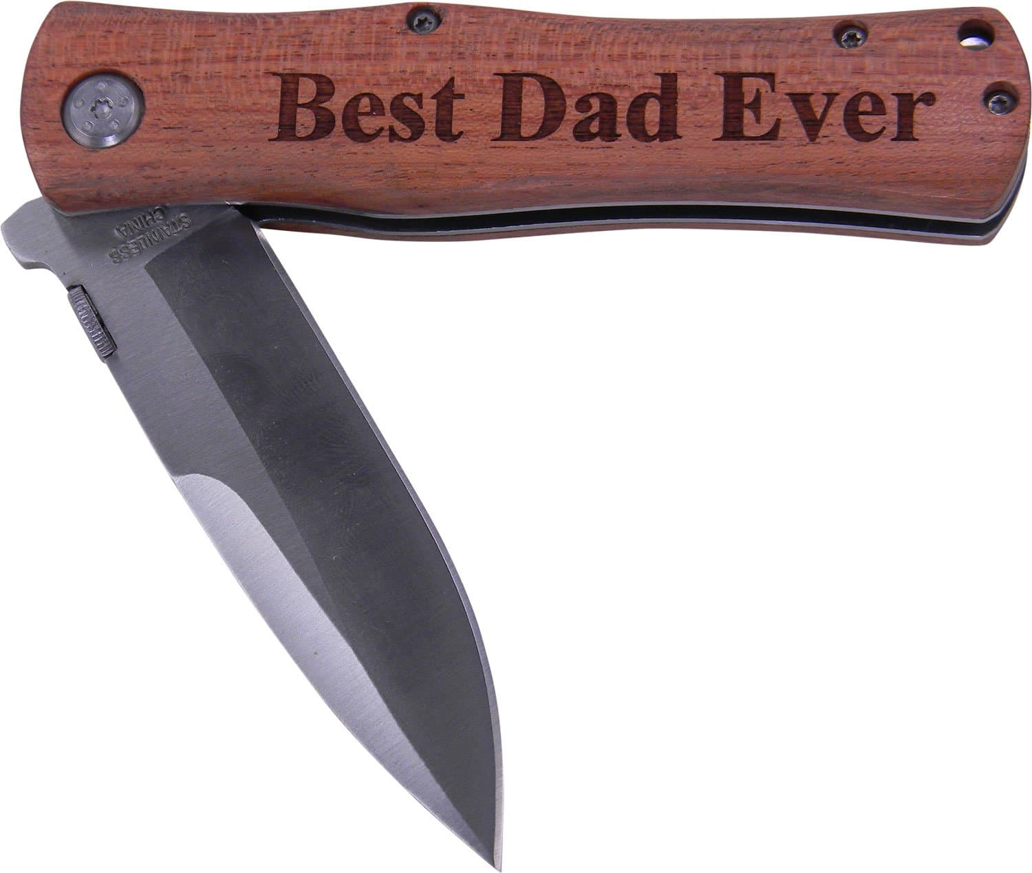 Best Dad Ever Folding Pocket Knife - Great Gift for Father's Day, Birthday for Dad, Grandpa, Grandfather, Papa, Husband