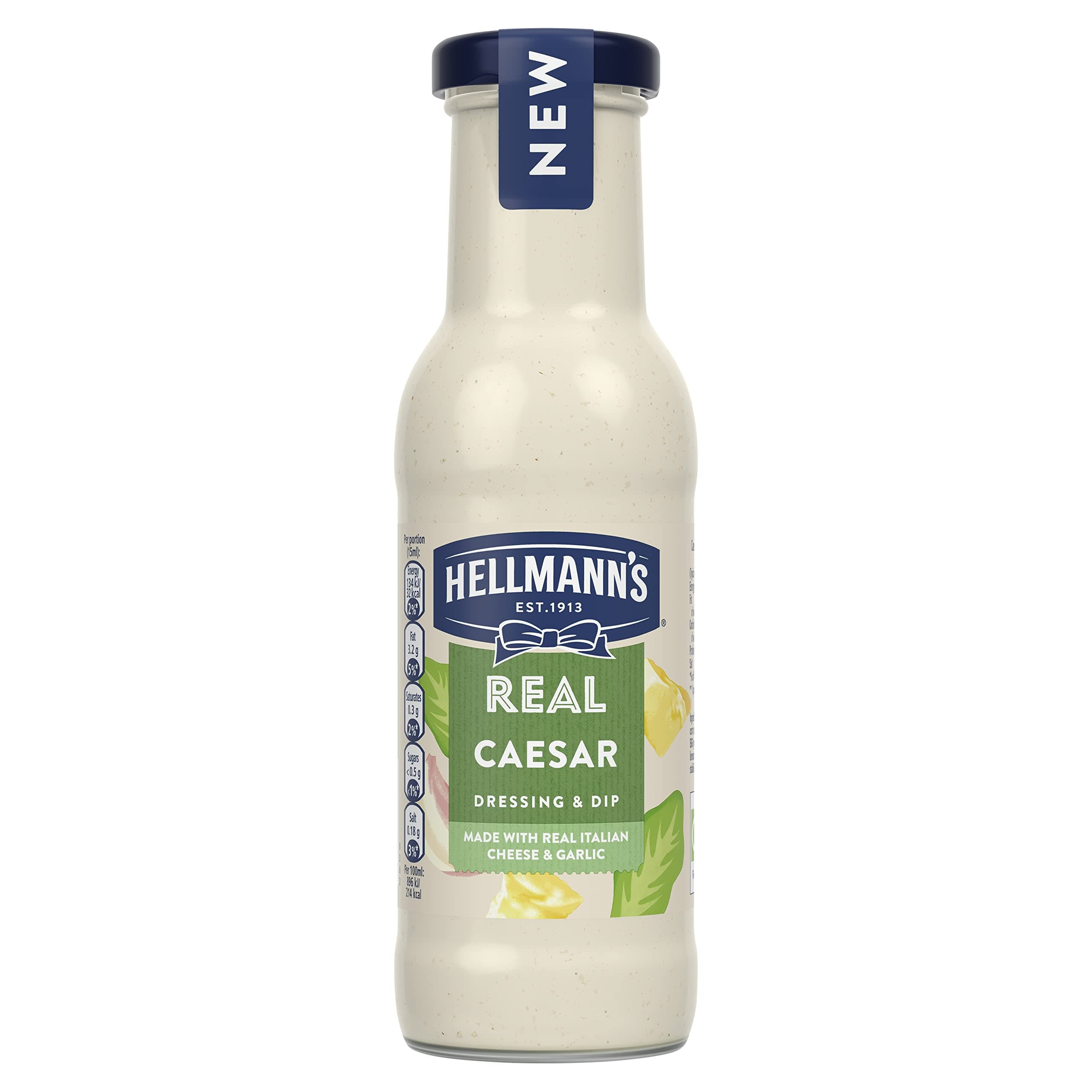 Hellmann's Real Caesar Dressing & Dip • Made with Real Italian Cheese & Garlic, 8.45 fl oz / 250 ml