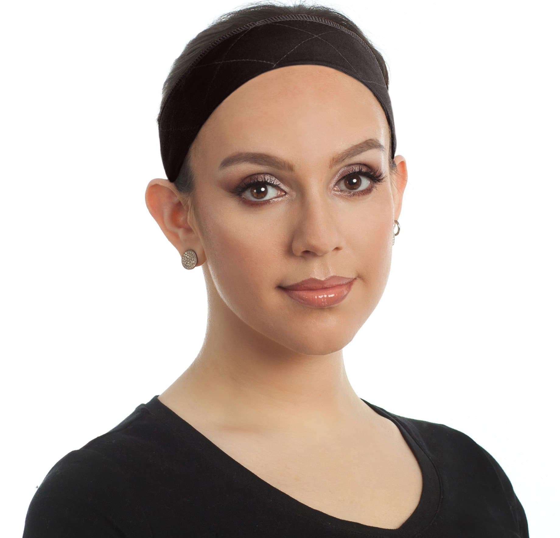 Premium Wig Grip Headband, Bundle with Free Comb - Adjustable Comfort Head Hair Band for Women - Velvet Material - Non Slip, Keeps Wig Secured - Prevents Headaches & Hair Loss (Brown)