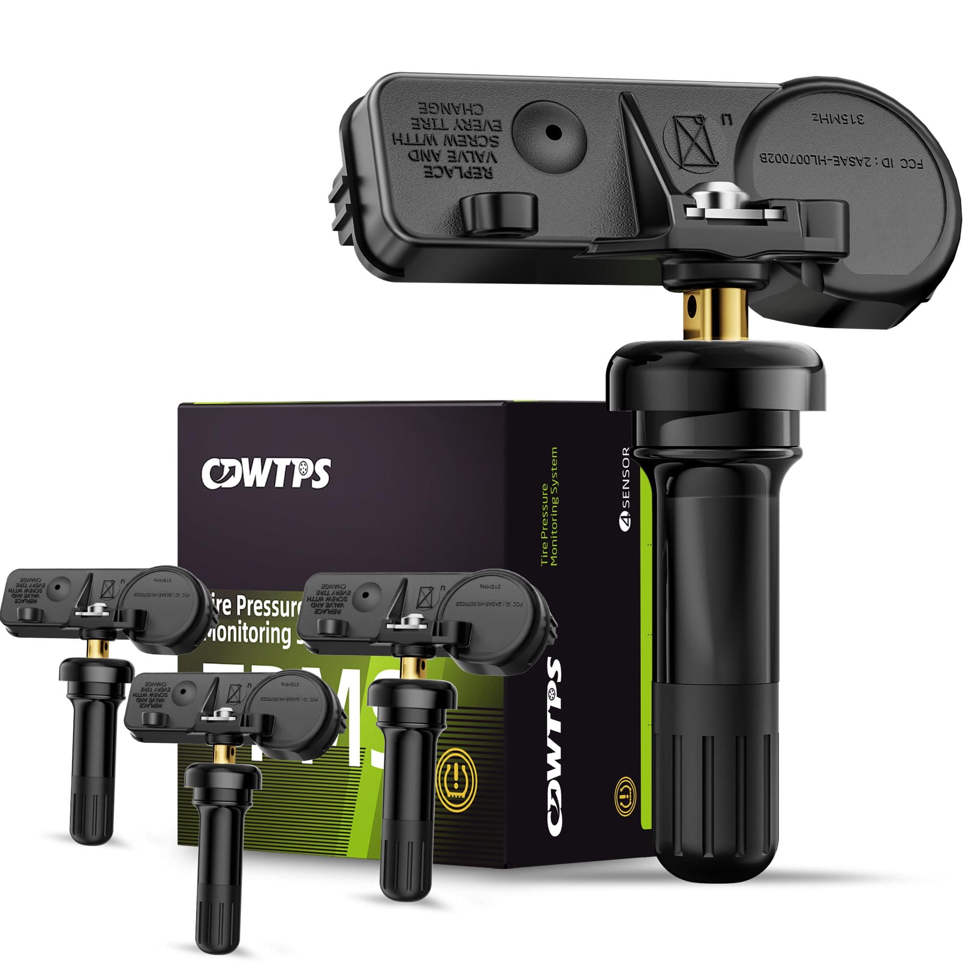 CDWTPS TPMS Sensor for Ford F150 4-Pack,315MHZ Tire Pressure Monitor System for or Ford F150 F250 F350 F450 F550,Escape,Fusion, Lincoln MKX MKC,Mercury Replaces# 9L3Z1A189A,DE8T1A180AA,DR3Z1A189A.