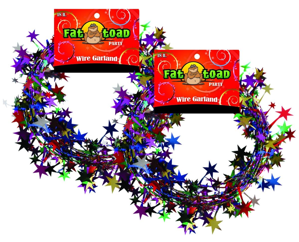 Garland Stars Multi-Color 18 Foot 2 Pack, Fat Toad