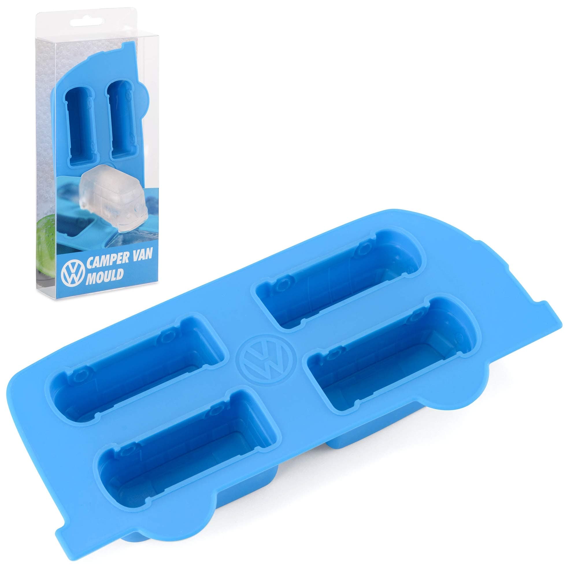 Board Masters Volkswagen Ice Cube Tray with VW Camper Van Shape Cubes, Silicone Mould Ice Tray