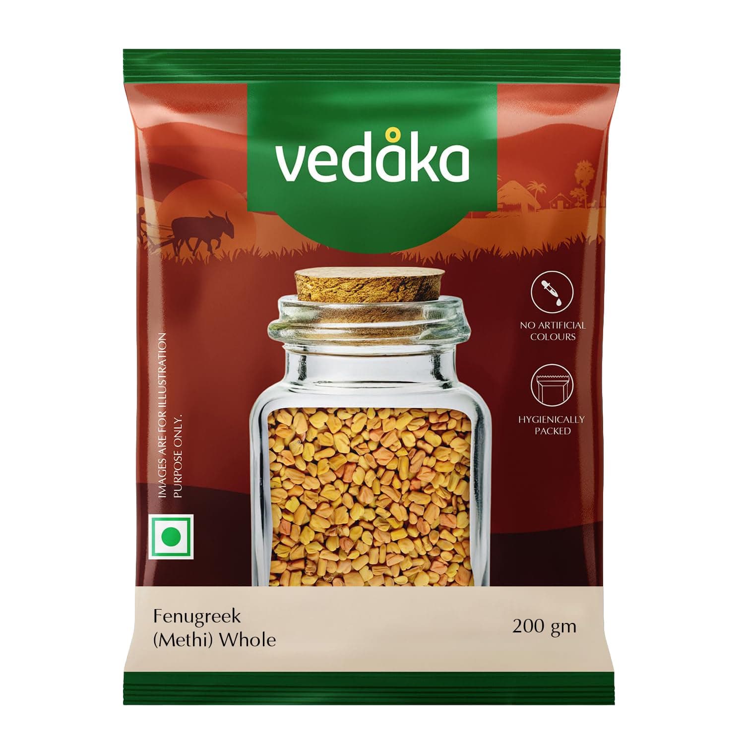 Amazon Brand - Vedaka Fenugreek (Methi), 200g