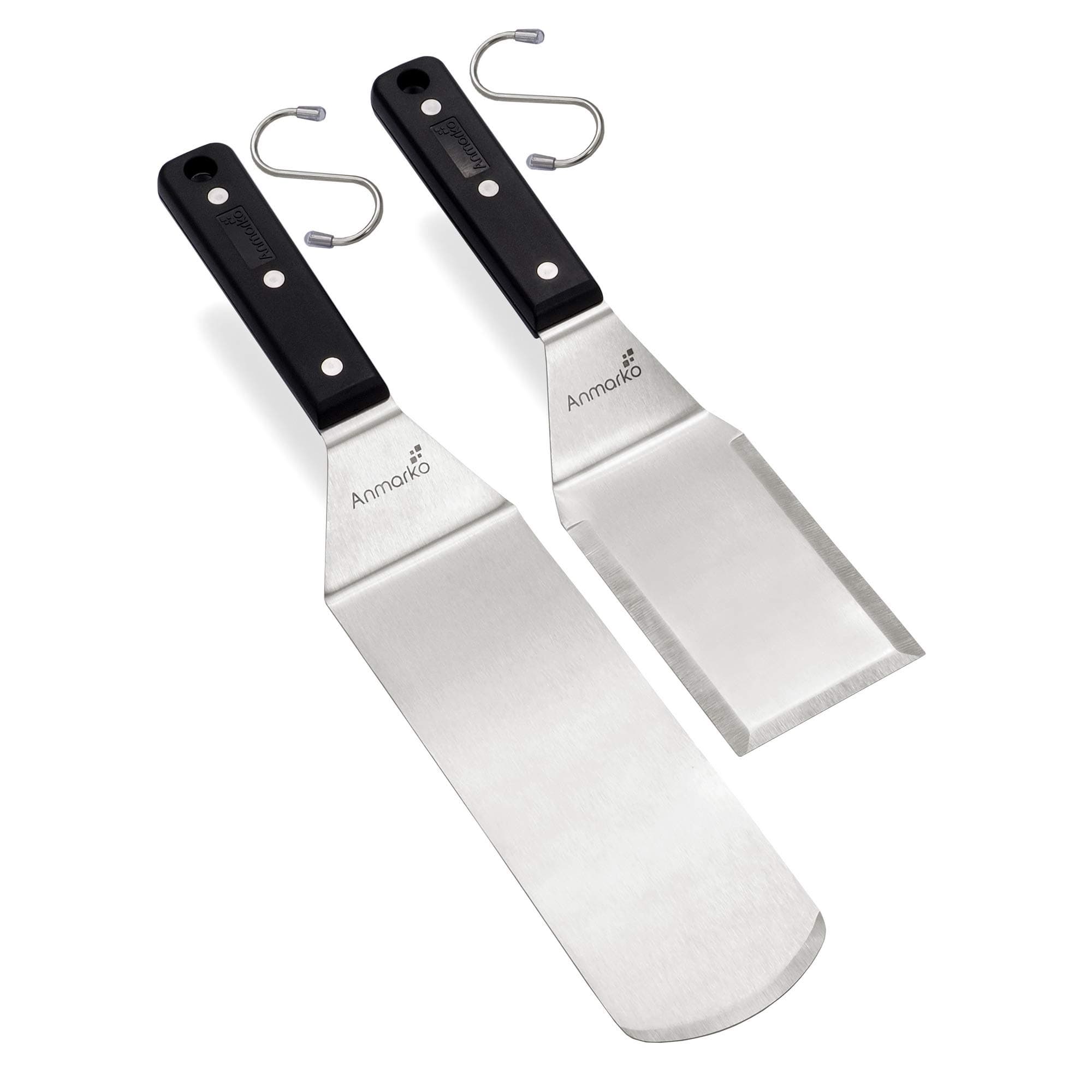 – Grill Spatula Set - Long Offset Spatula - Griddle Scraper & Pizza Flipper - Stainless Steel BBQ Utensil Great for Flat Top